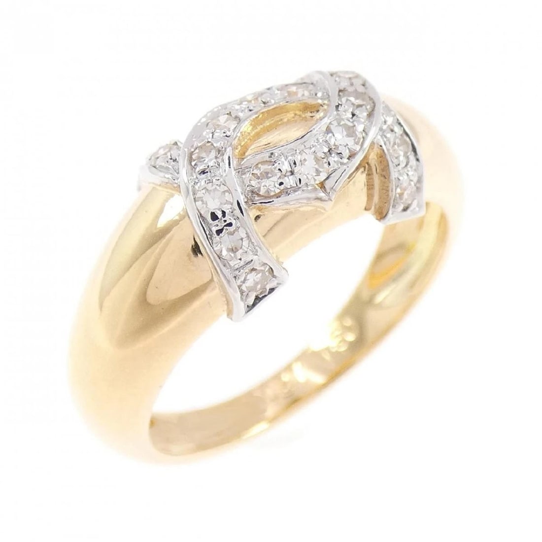 CARTIER DIANE RING 750 YELLOW WHITE GOLD DIAMOND: Cartier Diane Ring 750 Yellow White Gold Diamond Brand: Cartier Type/Style: Ring Material: 750 Yellow Gold, 750 White Gold, Main Stone Natural Color: YG, WG Size: US 5.5 Accessories: None Accessories