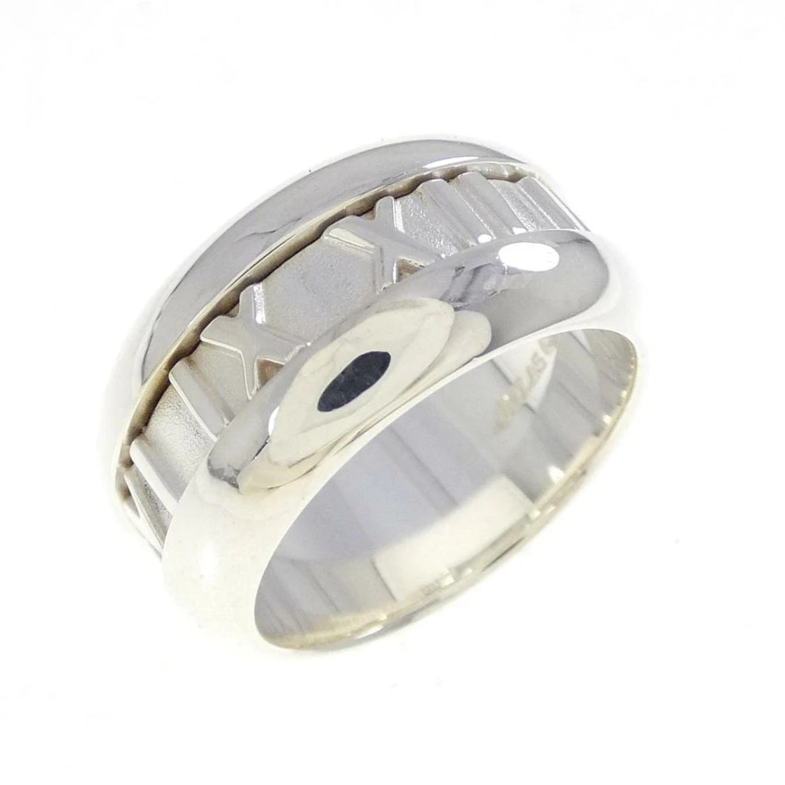 TIFFANY ATLAS RING 925 SILVER: Tiffany Atlas Ring 925 Silver Brand: Tiffany & Co. Type/Style: Ring Material: 925 Silver, Color: Silver Size: US 5 Accessories: None Accessories Notice: When purchasing pre-owned goods, please refer