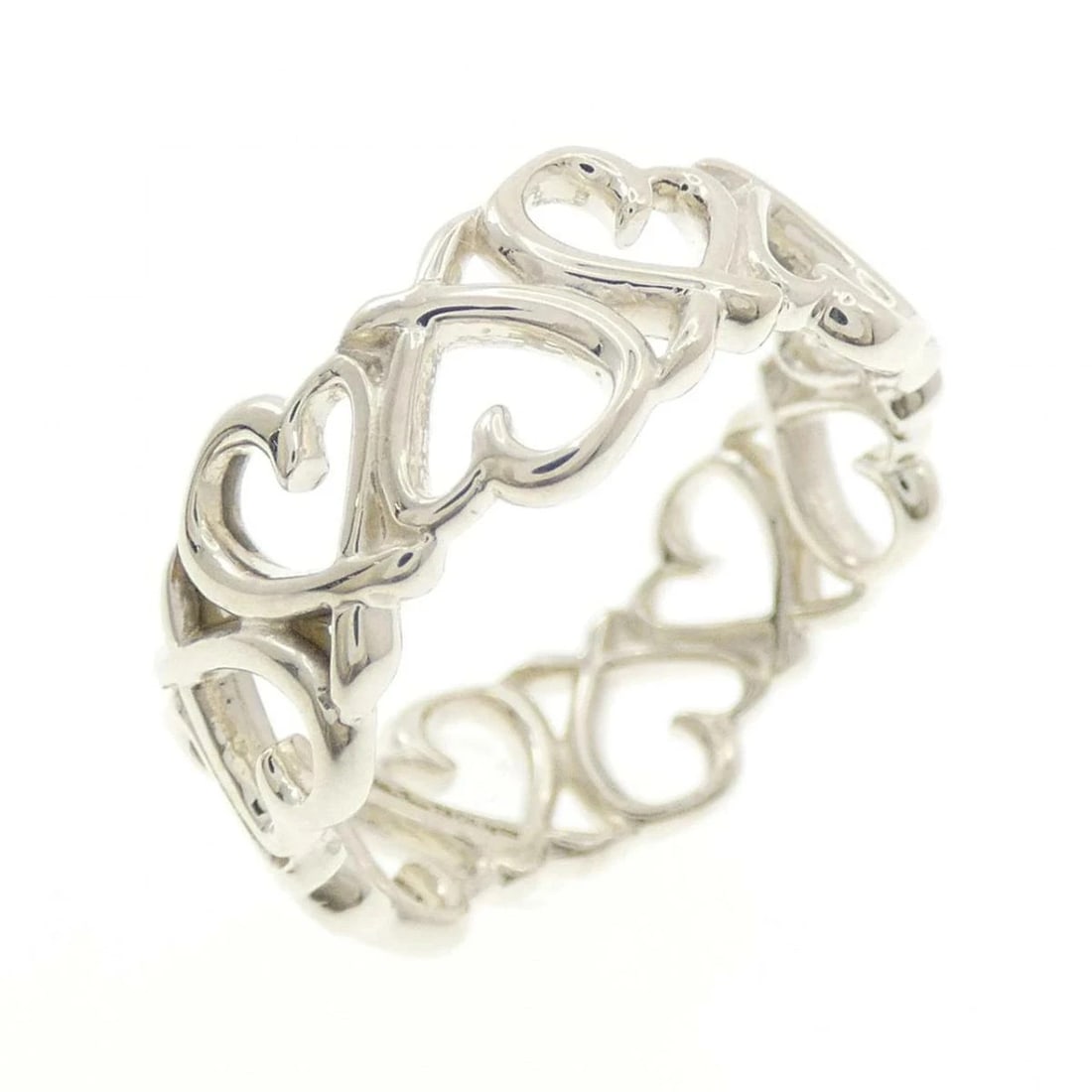 TIFFANY LOVING HEART RING 925 SILVER SLIGHTLY FINISHED: Tiffany Loving Heart Ring 925 Silver Slightly Finished Brand: Tiffany & Co. Type/Style: Ring Material: 925 Sterling Silver, Color: Silver Size: US 6 Accessories: None Accessories Notice: When