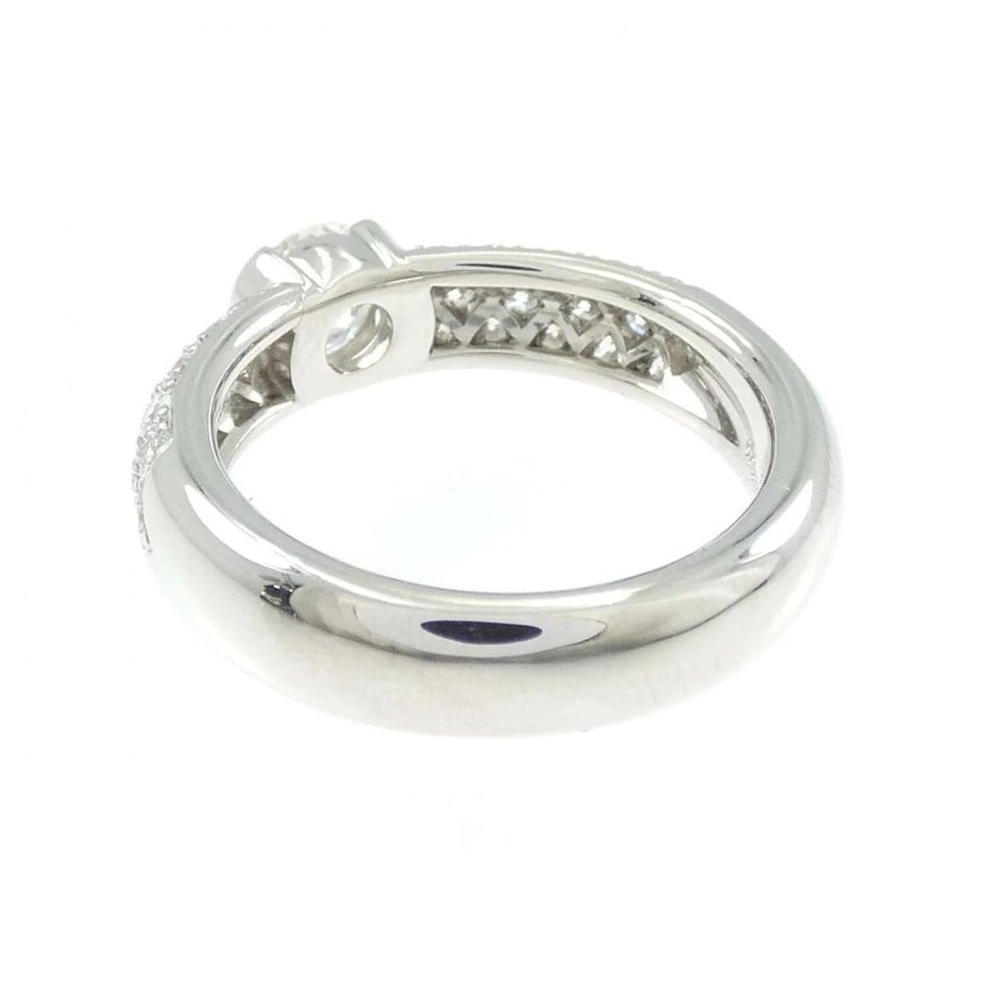 TIFFANY PAVE SOLITAIRE RING PLATINUM - 3