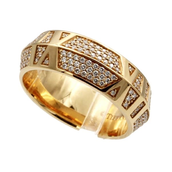 TIFFANY & CO. ATLAS X CLOSED DIAMOND RING: Tiffany & Co. Atlas X Closed Diamond Ring Brand: Tiffany & Co. Type/Style: Ring Material: Yellow Gold, Main Stone Natural Color: YG Size: US 7 Accessories: None Accessories Notice: When pu