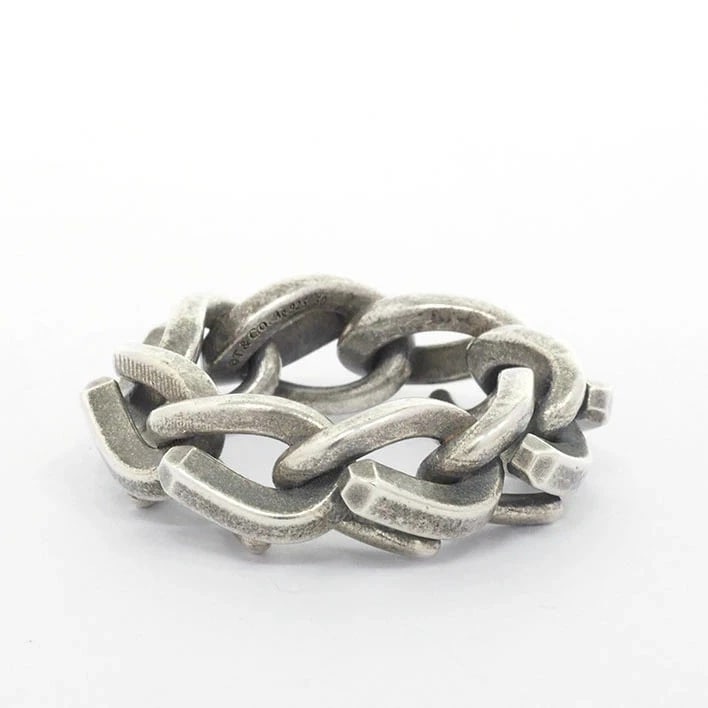 TIFFANY FORGE SILVER RING OXIDIZED FINISH WITH MINOR SCRATCHES: Tiffany Forge Silver Ring Oxidized Finish with Minor Scratches Brand: Tiffany & Co. Type/Style: Ring Material: Sterling Silver 925, Color: Silver Size: US 5.5 Accessories: None Accessories