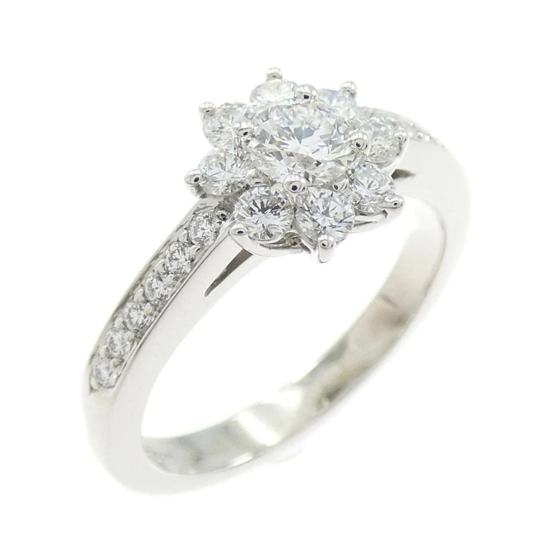 TIFFANY FLORA RING PLATINUM 950 DIAMOND JEWELRY: Tiffany Flora Ring Platinum 950 Diamond Jewelry Brand: Tiffany & Co. Type/Style: Ring Material: Pt 950, Main Stone Natural Color: Size: US 5.5 Accessories: None Accessories Notice: When purchasing