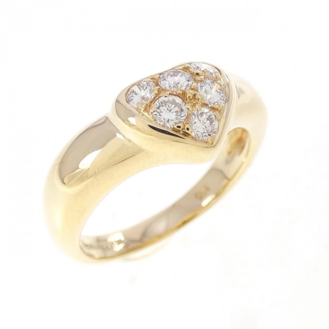 TIFFANY & CO. PAVE HEART RING: TIFFANY & Co. Pave Heart Ring Brand: TIFFANY&Co. Type/Style: TIFFANY & Co. Ring Material: 750 yellow gold, Main Stone Natural Color: YELLOW GOLD Size: US4 Accessories: None Accessories Notice: When