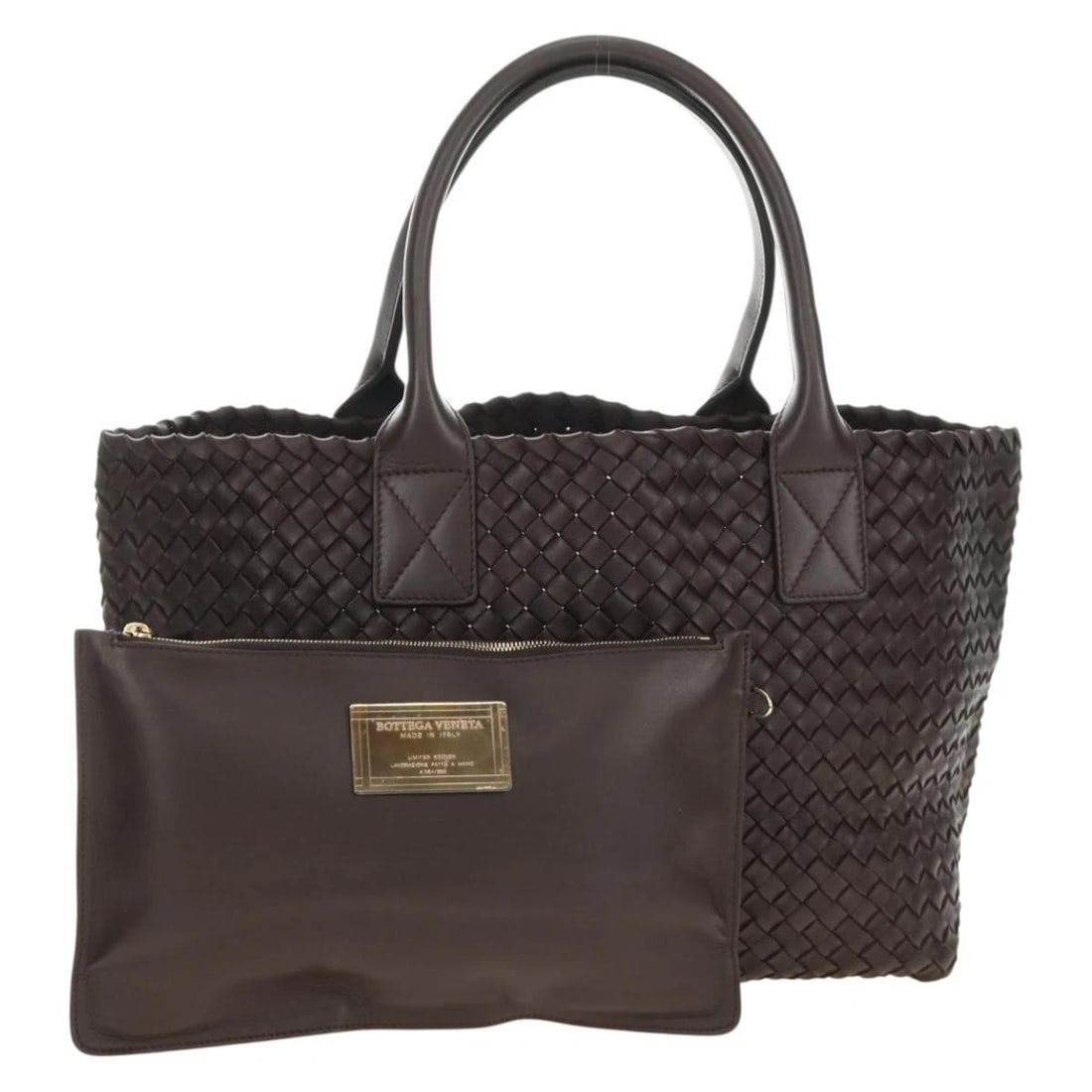BOTTEGA VENETA INTRECCIATO CABAS PM HAND BAG: BOTTEGA VENETA INTRECCIATO Cabas PM Hand Bag Brand: BOTTEGAVENETA Type/Style: Hand Bag Material: Leather Color: Brown Size: W12.2 x H9.4 x D5.9inch Accessories: None Accessories Notice: Wh