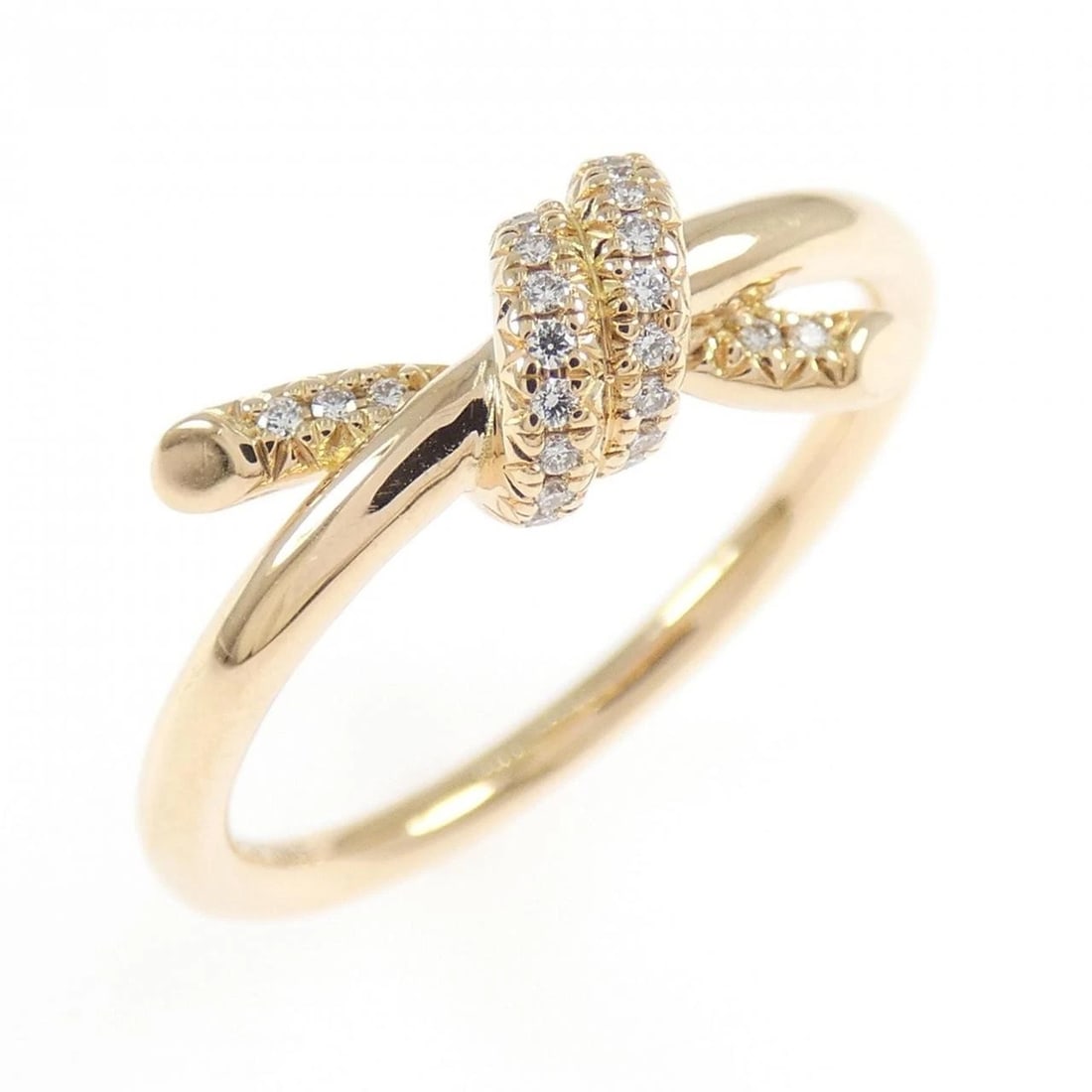 TIFFANY&CO. KNOT RING: TIFFANY&Co. Knot Ring Brand: TIFFANY&Co. Type/Style: TIFFANY & Co. Ring Material: 750 Pink Gold, Main Stone Natural Color: PINK GOLD Size: US5 Accessories: None Accessories Notice: When purchasing