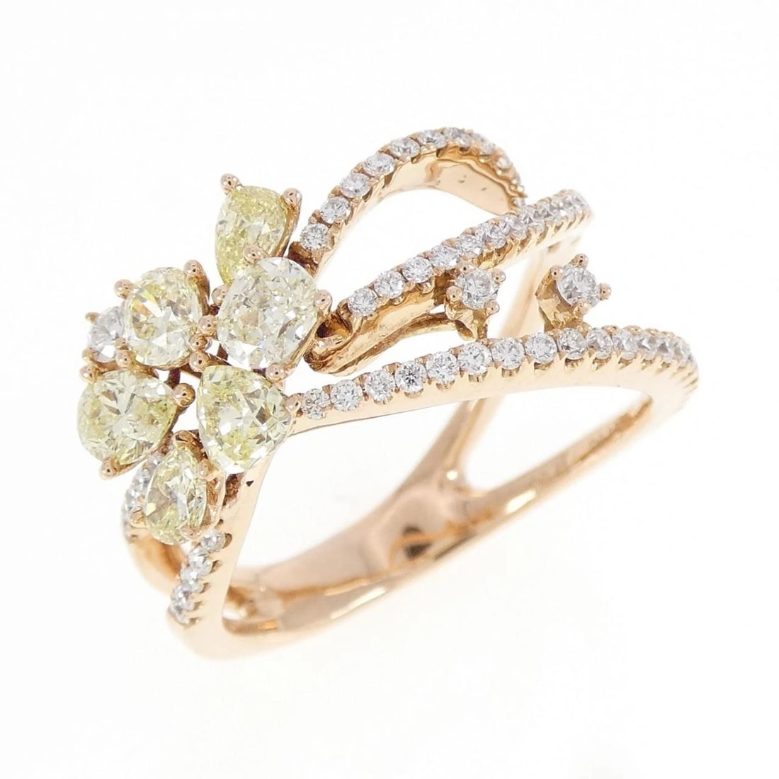 PONTE VECCHIO DIAMOND RING: Ponte Vecchio Diamond Ring Brand: Ponte Vecchio Type/Style: Ponte Vecchio Ring Material: 750 Pink Gold, Main Stone Natural Color: PINK GOLD Size: US7 3/4 Accessories: None Accessories Notice: When