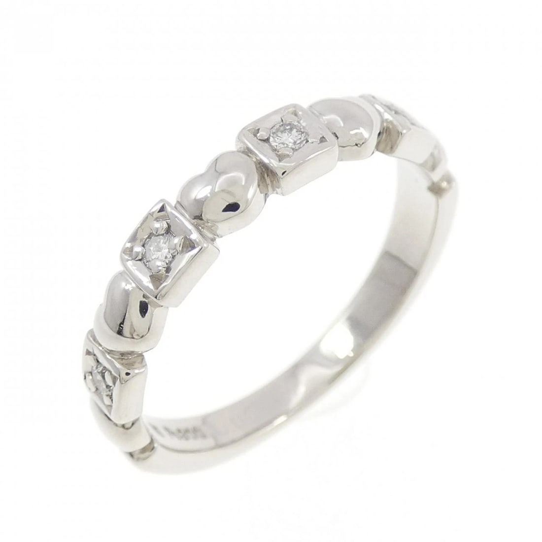 PERLITA MIKIMOTO DIAMOND RING: Perlita Mikimoto Diamond Ring Brand: PERLITA MIKIMOTO Type/Style: Perlita Mikimoto Ring Material: Platinum900, Main Stone Natural Color: SILVER Size: US5 Accessories: None Accessories Notice: When