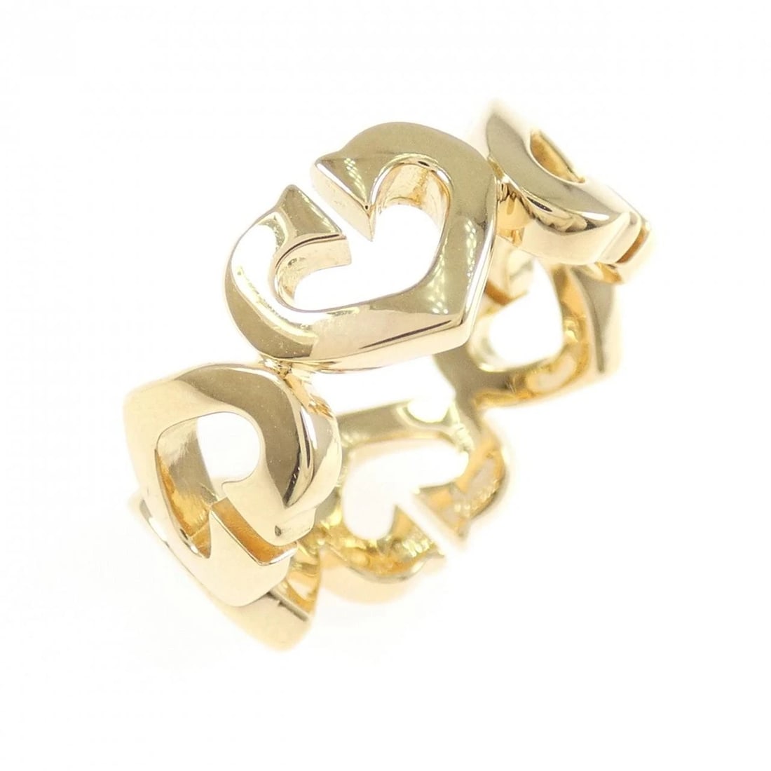 CARTIER C HEART RING: Cartier C Heart Ring Brand: CARTIER Type/Style: Cartier Ring Material: 750 yellow gold, Color: yellow gold Size: US3 3/4(46) Accessories: None Accessories Notice: When purchasing pre-owned goods,