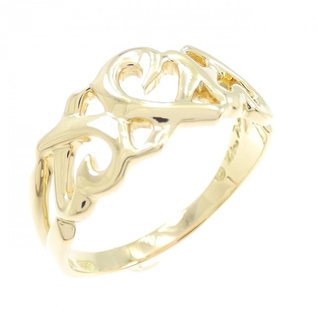 TIFFANY & CO. TRIPLE LOVING HEART RING: TIFFANY & Co. Triple Loving Heart Ring Brand: TIFFANY&Co. Type/Style: TIFFANY & Co. Ring Material: 750 yellow gold, Color: YELLOW GOLD Size: US7 3/4 Accessories: None Accessories Notice: W