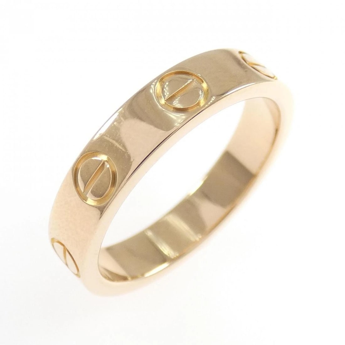 CARTIER MINI LOVE RING: Cartier Mini Love Ring Brand: CARTIER Type/Style: Cartier Ring Material: 750 Pink Gold, Color: PINK GOLD Size: US4(47) Accessories: None Accessories Notice: When purchasing pre-owned goods, please