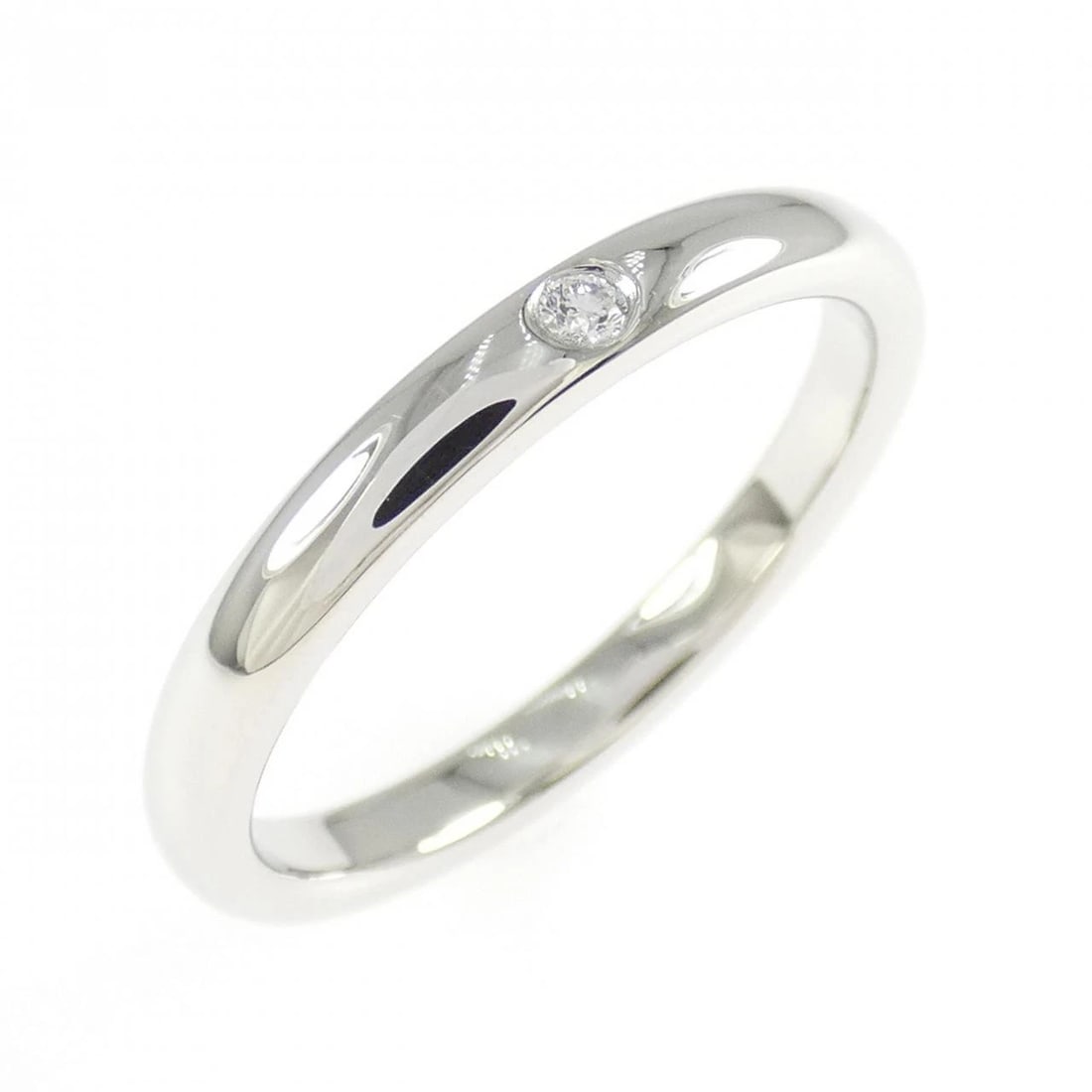 TIFFANY&CO. STACKING BAND RING: TIFFANY&Co. Stacking Band Ring Brand: TIFFANY&Co. Type/Style: TIFFANY & Co. Ring Material: Platinum950, Main Stone Natural Color: SILVER Size: US8 Accessories: None Accessories Notice: When
