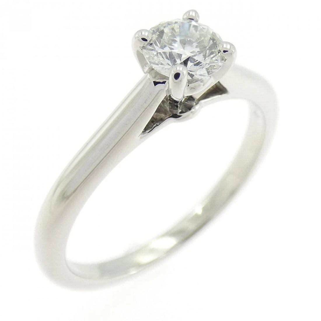 CARTIER SOLITAIRE RING: Cartier Solitaire Ring Brand: CARTIER Type/Style: Cartier Ring Material: Platinum950, Main Stone Natural Color: Silver Size: US5(49) Accessories: None Accessories Notice: When purchasing pre-owned