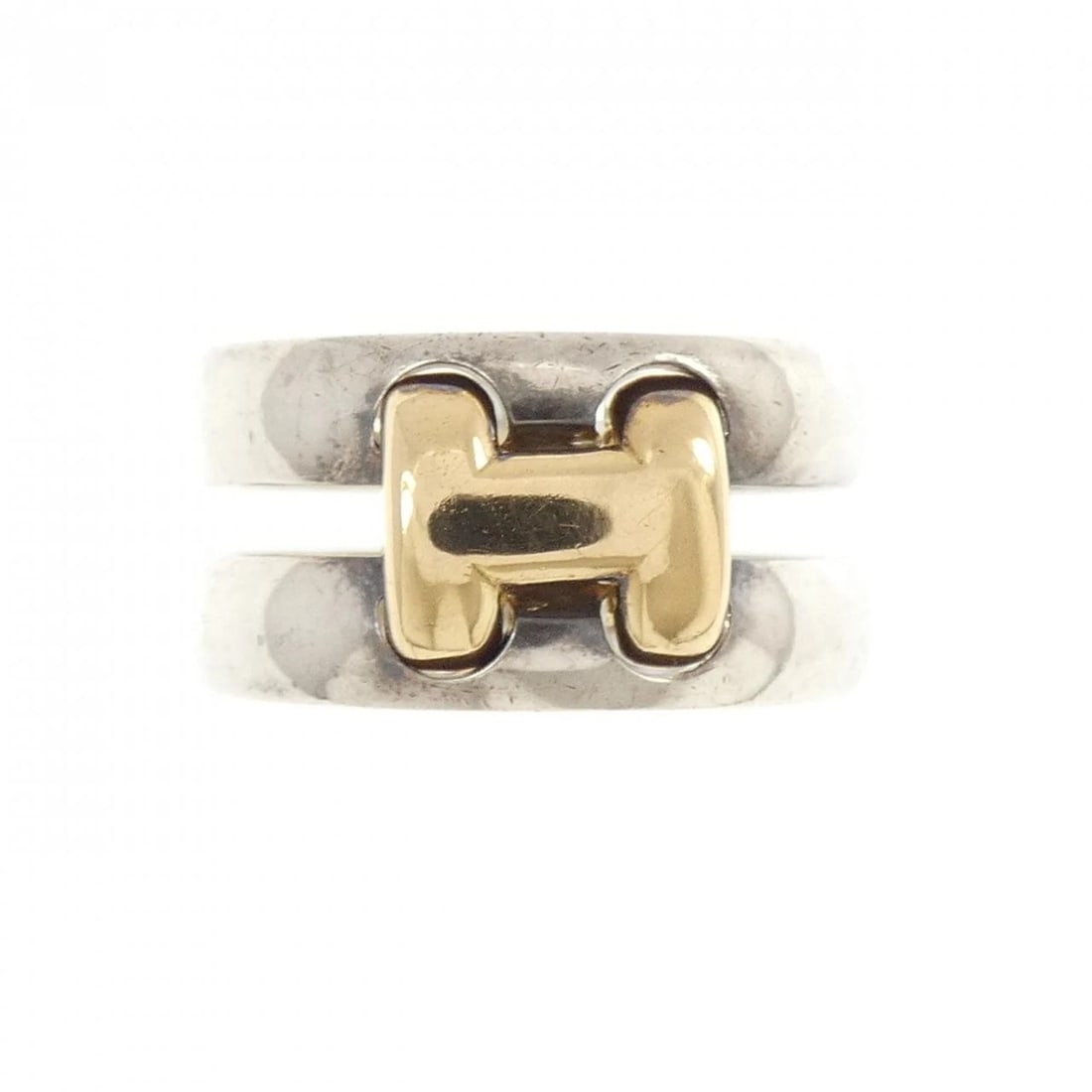 HERMES OLYMPE RING: Hermes Olympe Ring Brand: HERMES Type/Style: Hermes Ring Material: Hall mark, Color: Size: US4 3/4(50) Accessories: None Accessories Notice: When purchasing pre-owned goods, please refer to the