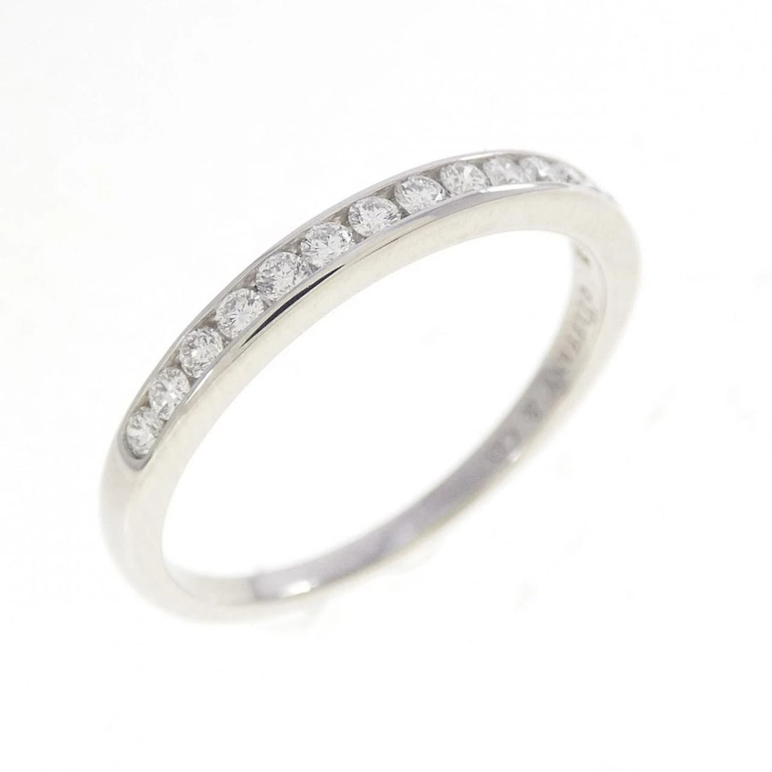 TIFFANY & CO. HALF CIRCLE CHANNEL SETTING RING: TIFFANY & Co. Half Circle Channel Setting Ring Brand: TIFFANY&Co. Type/Style: TIFFANY & Co. Ring Material: Platinum950, Main Stone Natural Color: silver Size: US5 3/4 Accessories: None Accessories