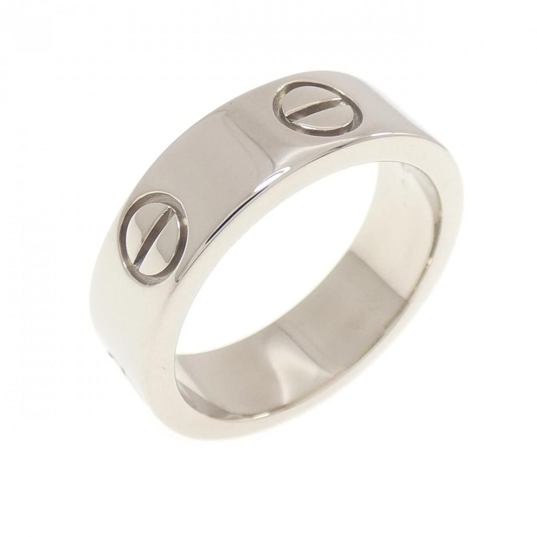 CARTIER LOVE RING: Cartier Love Ring Brand: CARTIER Type/Style: Cartier Ring Material: 750 white gold, Color: white gold Size: US4 3/4(49) Accessories: None Accessories Notice: When purchasing pre-owned goods, please