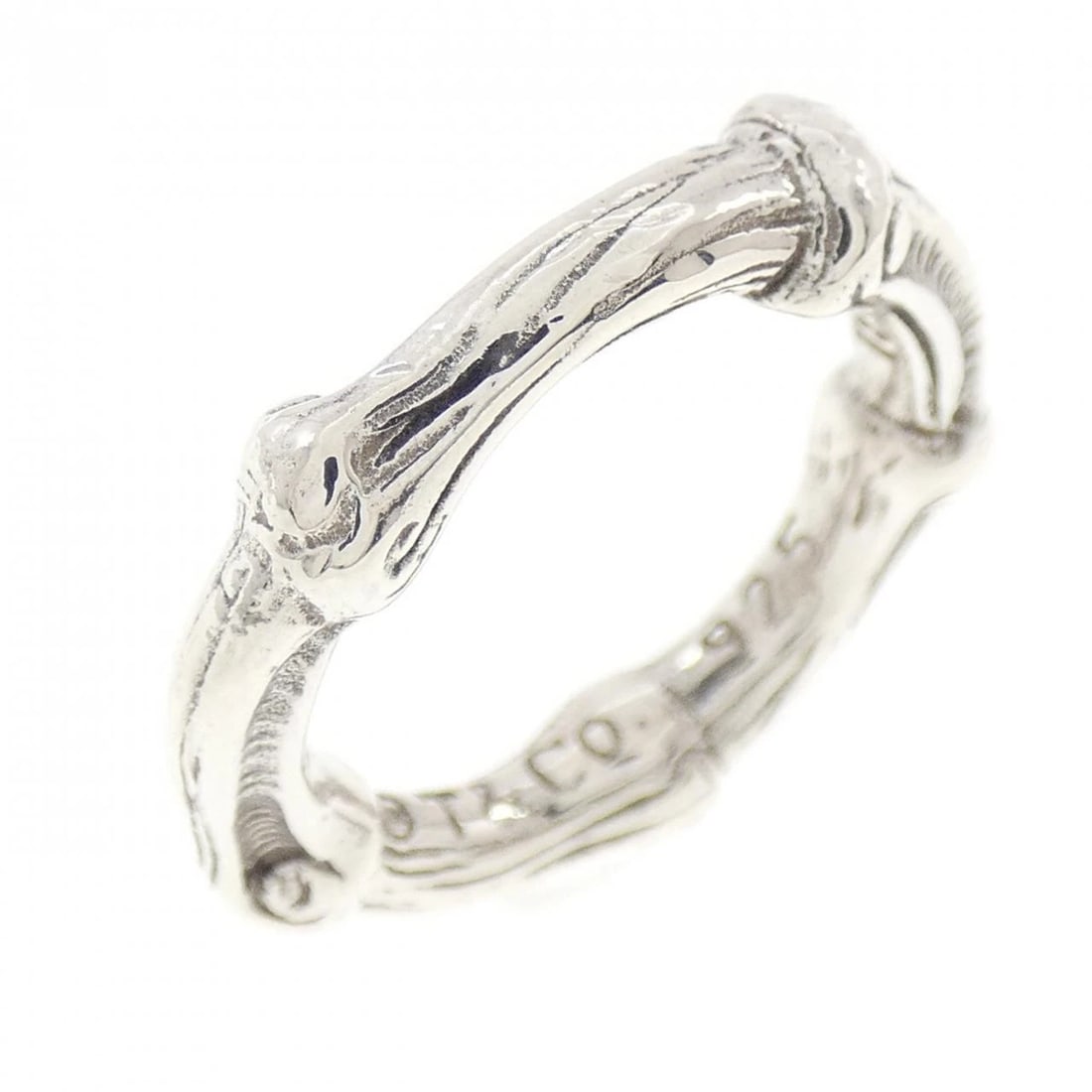 TIFFANY & CO. BAMBOO RING: TIFFANY & Co. Bamboo Ring Brand: TIFFANY&Co. Type/Style: TIFFANY & Co. Ring Material: 925Silver, Color: silver Size: US5 Accessories: None Accessories Notice: When purchasing pre-owned goods, please