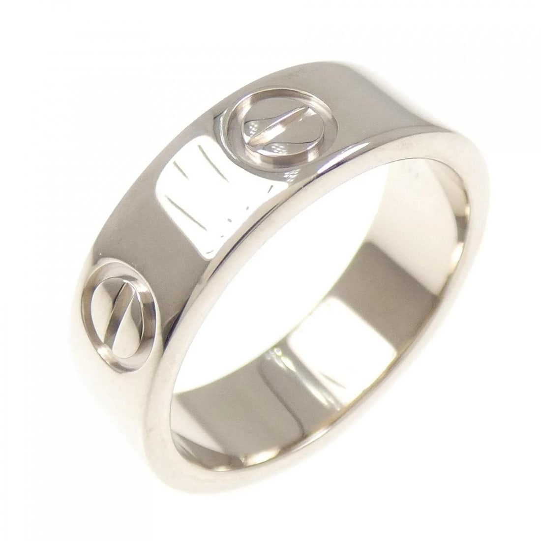 CARTIER LOVE RING: Cartier Love Ring Brand: CARTIER Type/Style: Cartier Ring Material: 750 white gold, Color: white gold Size: US4 3/4(49) Accessories: None Accessories Notice: When purchasing pre-owned goods, please