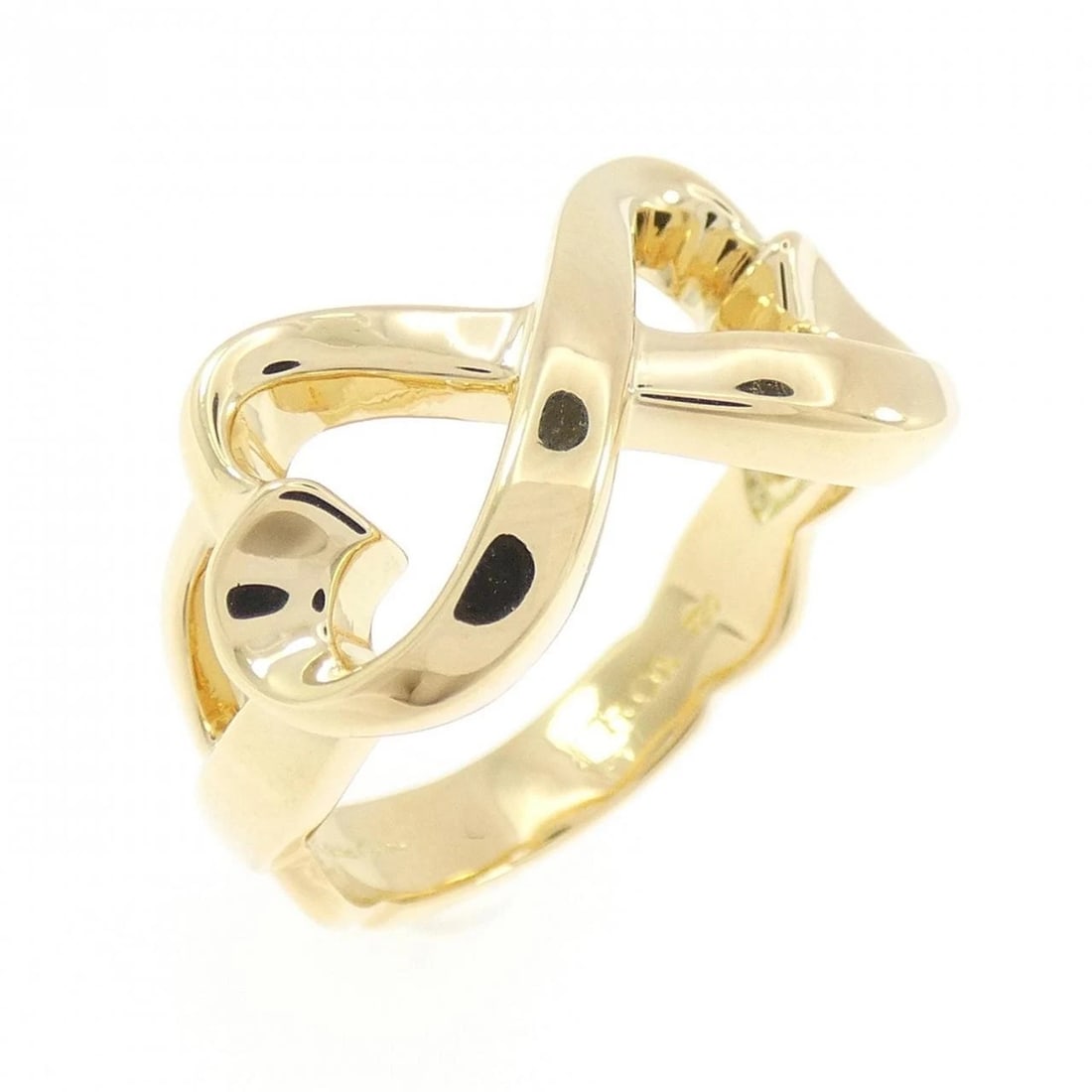TIFFANY & CO. DOUBLE LOVING HEART RING: TIFFANY & Co. Double Loving Heart Ring Brand: TIFFANY&Co. Type/Style: TIFFANY & Co. Ring Material: 750 yellow gold, Color: yellow Gold Size: US7 Accessories: None Accessories Notice: When purchasing