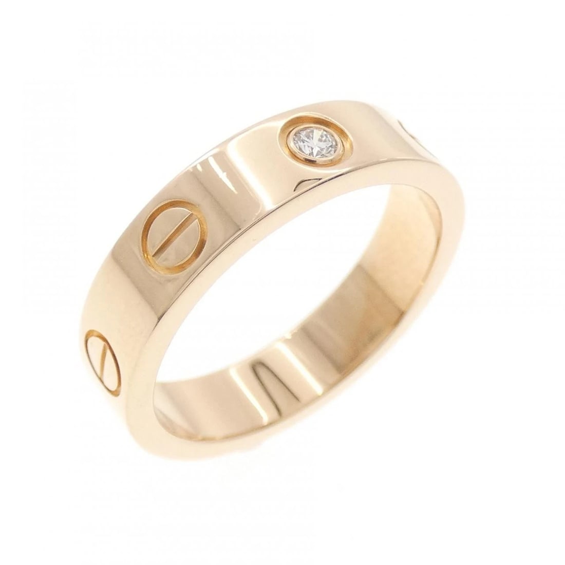 CARTIER MINI LOVE RING: Cartier Mini Love Ring Brand: CARTIER Type/Style: Cartier Ring Material: 750 Pink Gold, Main Stone Natural Color: pink gold Size: US3 3/4(46) Accessories: None Accessories Notice: When purchasing