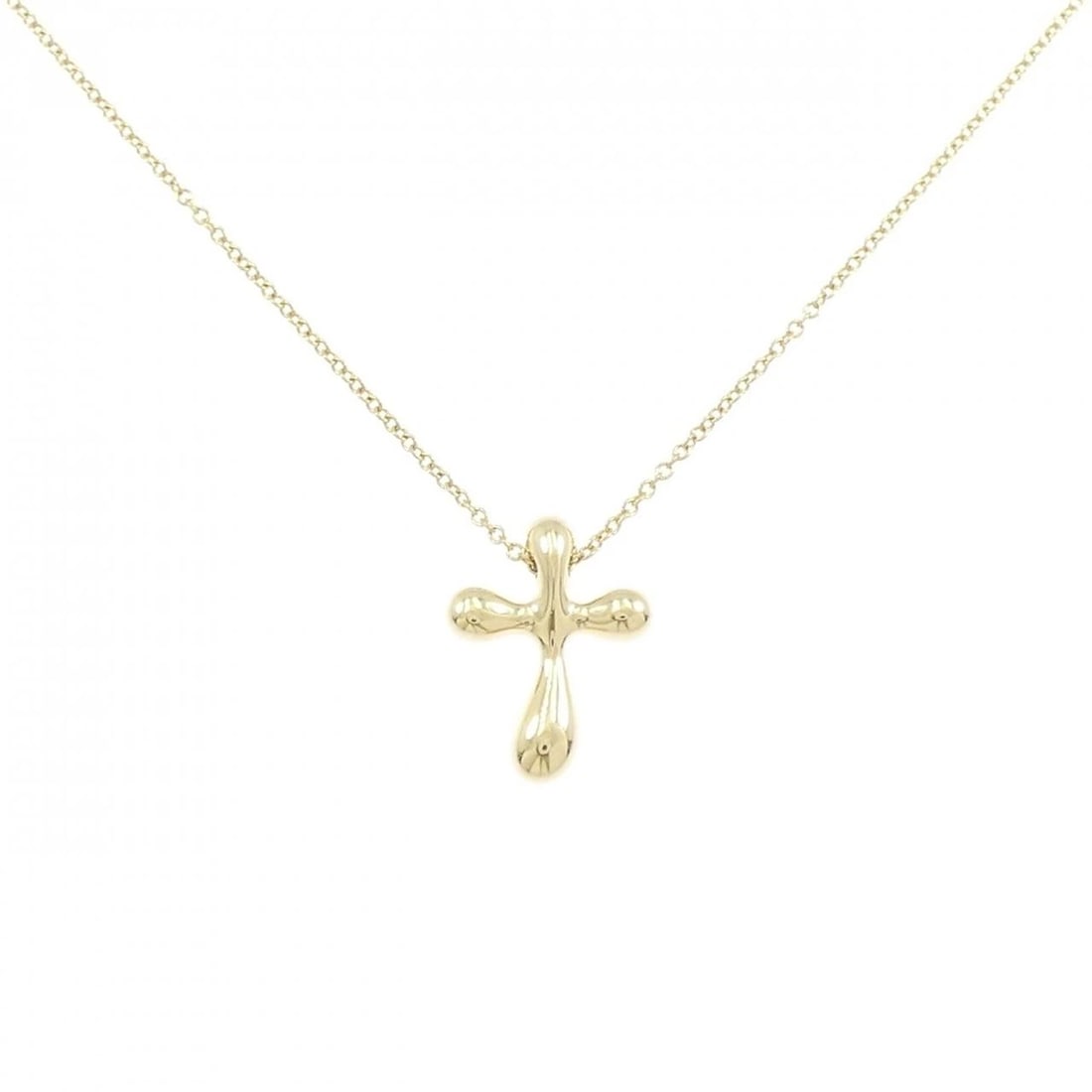 TIFFANY&CO. SMALL CROSS NECKLACE: TIFFANY&Co. Small Cross Necklace Brand: TIFFANY&Co. Type/Style: TIFFANY&Co. Necklace Material: 750 yellow gold, Color: Yellow Gold Size: length41cmActual Size Pendant length approx. x width approx.: