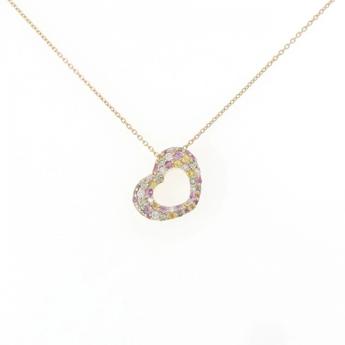 PONTE VECCHIO SAPPHIRE NECKLACE: Ponte Vecchio Sapphire Necklace Brand: Ponte Vecchio Type/Style: Ponte Vecchio Necklace Material: K18 Pink Gold, Main Stone Sapphire Color: Pink Gold Size: length36?40cmActual Size Pendant length