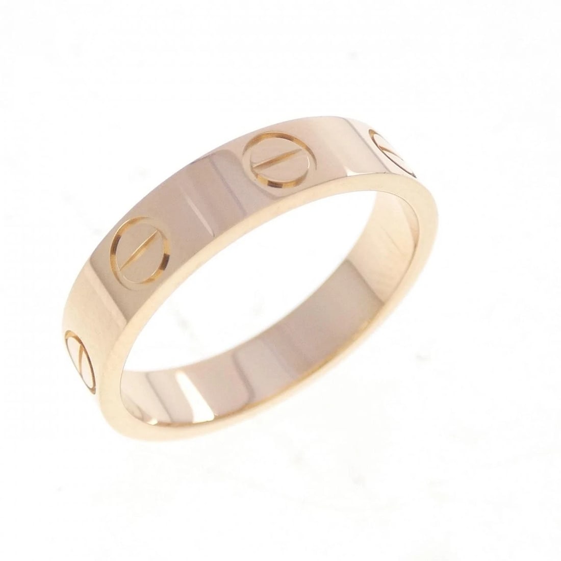 CARTIER MINI LOVE RING: Cartier Mini Love Ring Brand: CARTIER Type/Style: Cartier Ring Material: 750 Pink Gold, Color: Pink Gold Size: US4(47) Accessories: None Accessories Notice: When purchasing pre-owned goods, please