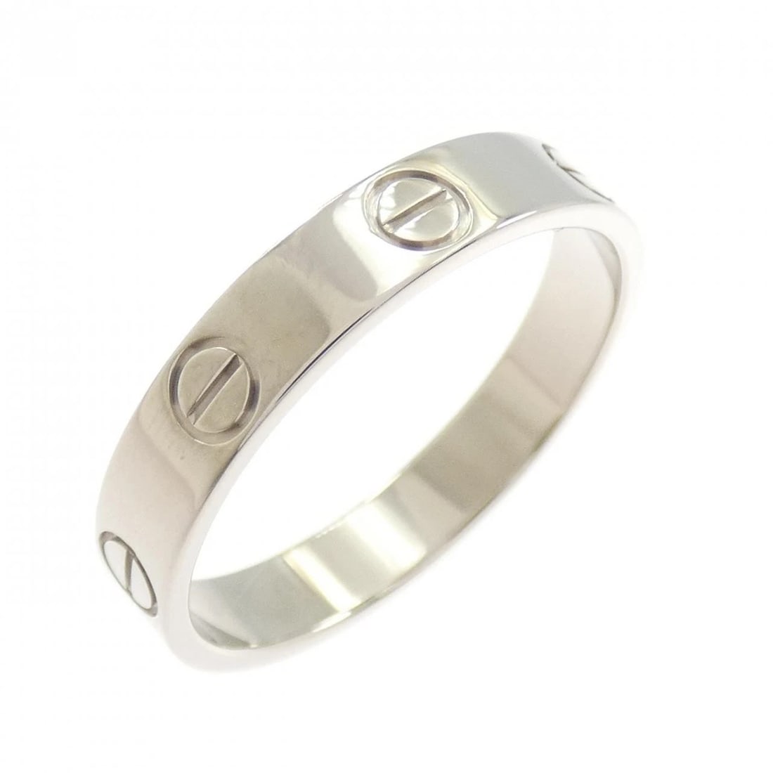CARTIER MINI LOVE RING: Cartier Mini Love Ring Brand: CARTIER Type/Style: Cartier Ring Material: 750 white gold, Color: White Gold Size: US7(54) Accessories: None Accessories Notice: When purchasing pre-owned goo