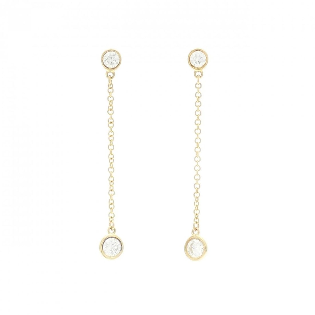 TIFFANY & CO. BY THE YARD PIERCE: TIFFANY & Co. By the Yard Pierce Brand: TIFFANY&Co. Type/Style: TIFFANY&Co. Pierce/Earring Material: 750 yellow gold, Main Stone Natural Color: Yellow Gold Size: Actual Size Approximate dimensions (he