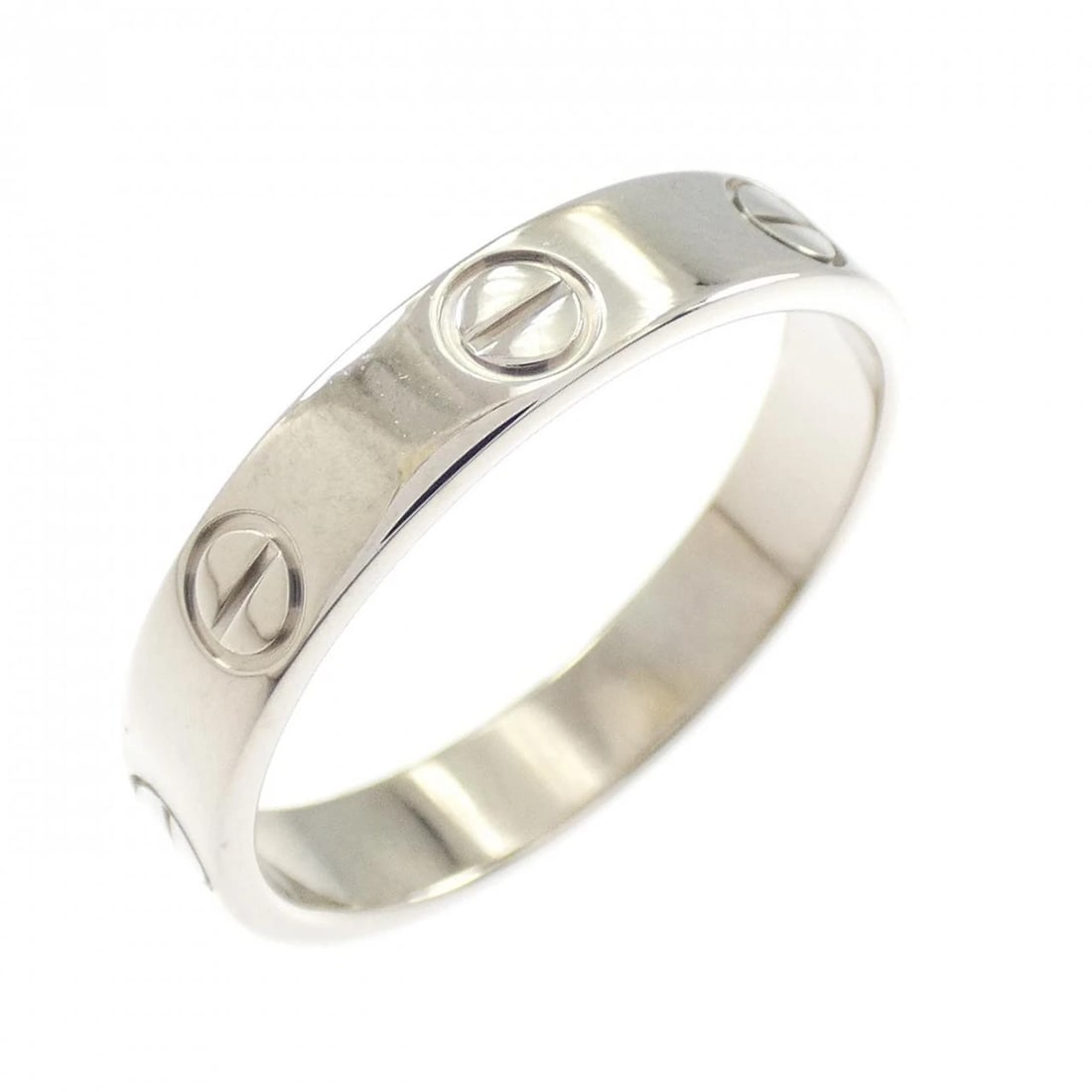 CARTIER MINI LOVE RING: Cartier Mini Love Ring Brand: CARTIER Type/Style: Cartier Ring Material: 750 white gold, Color: White Gold Size: US6 1/4(52) Accessories: None Accessories Notice: When purchasing pre-owned goods,