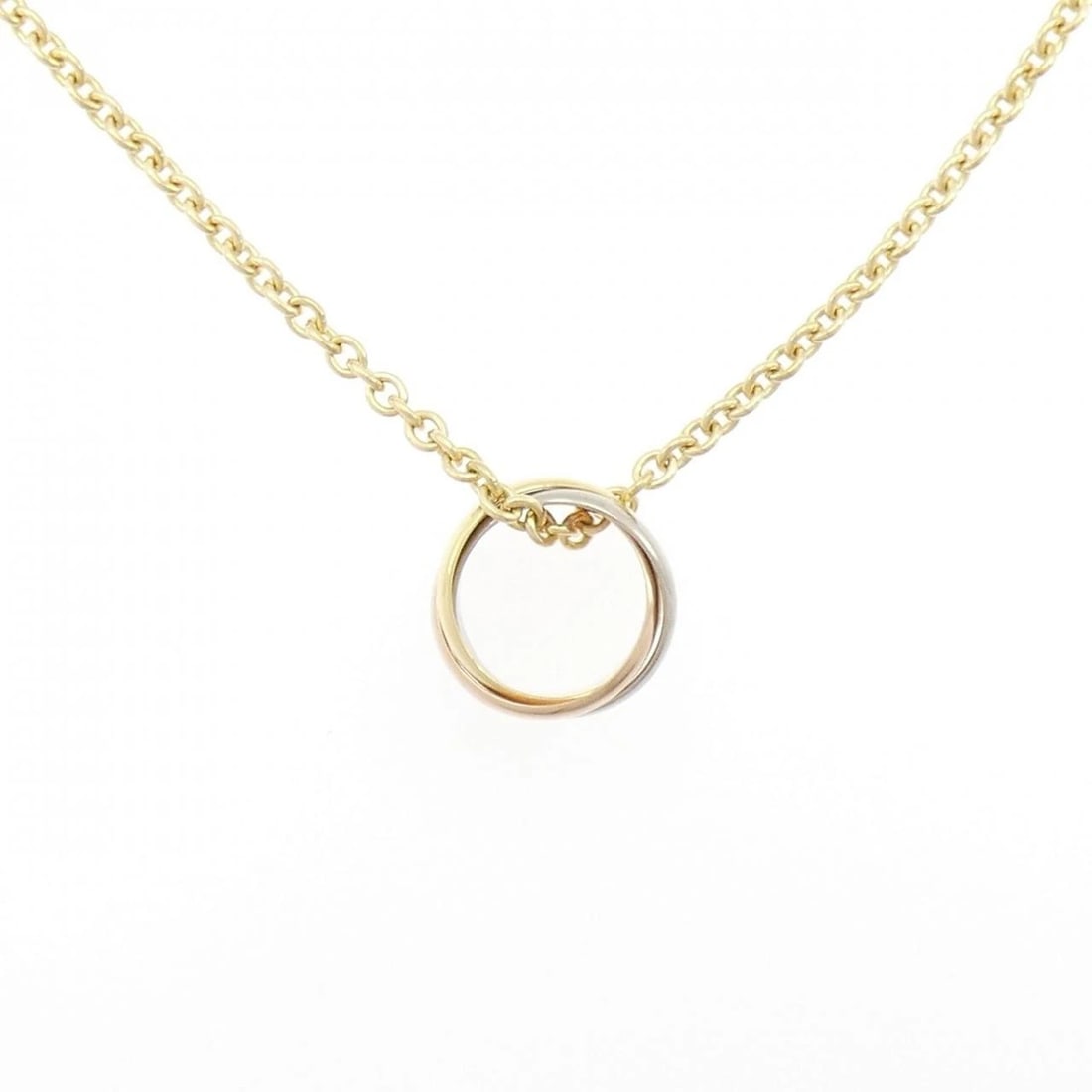 CARTIER TRINITY NECKLACE: Cartier Trinity Necklace Brand: CARTIER Type/Style: Cartier Necklace Material: 750 Yellow Gold/750 White Gold/750 Pink Gold, Color: YG,WG,PG Size: Length42cmActual Size Pendant length approx. x width