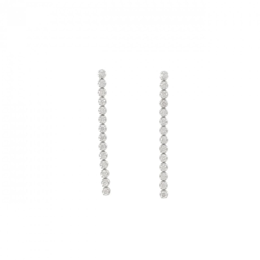 K18WG DIAMOND PIERCE: K18WG Diamond Pierce Brand: Ponte Vecchio Type/Style: Pierce/Earring Material: K18 white gold, Main Stone Natural Color: White Gold Size: Actual Size Approximate dimensions (height x width): 30.8mm x