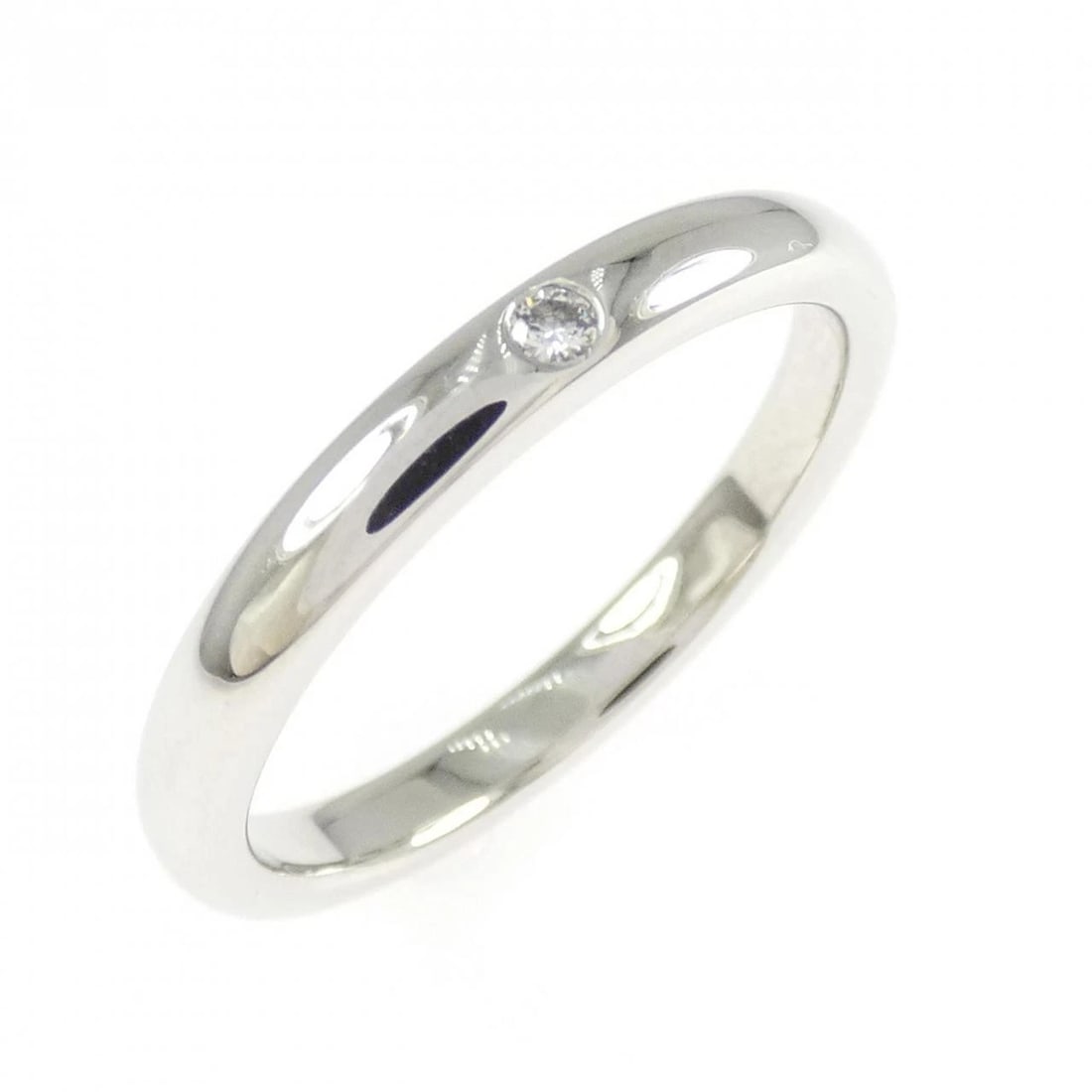TIFFANY&CO. STACKING BAND RING: TIFFANY&Co. Stacking Band Ring Brand: TIFFANY&Co. Type/Style: TIFFANY & Co. Ring Material: Platinum950, Main Stone Natural Color: Silver Size: US8 Accessories: None Accessories Notice: Whe