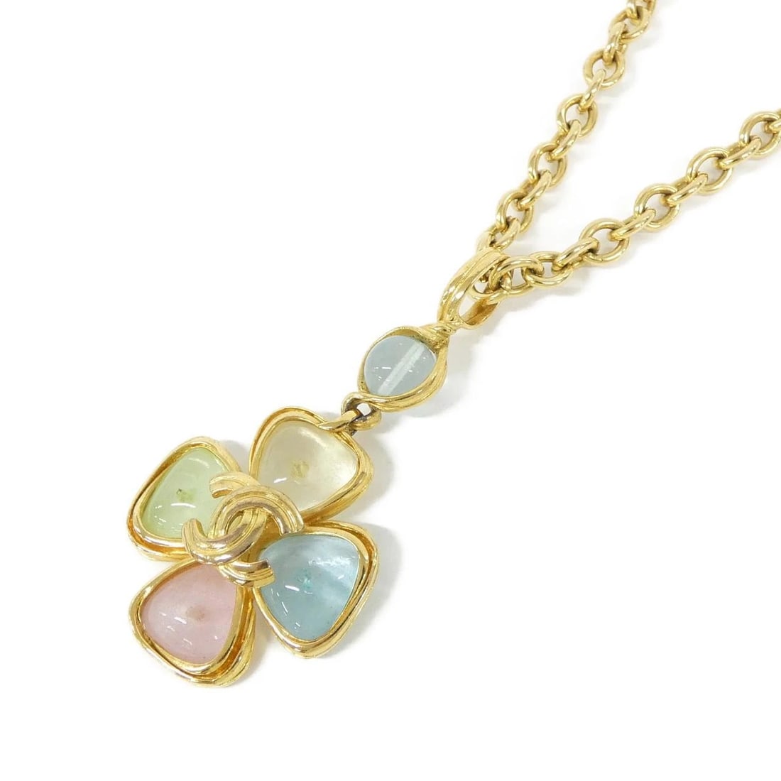 CHANEL NECKLACE: Chanel Necklace Brand: CHANEL Type/Style: Chanel Necklace Material: None, Color: MULTICOLOR / GOLD Metal Size: Length: 79mm Top Width x Height: 4.4mm x 8.5mm Accessories: None Accessories Notice: