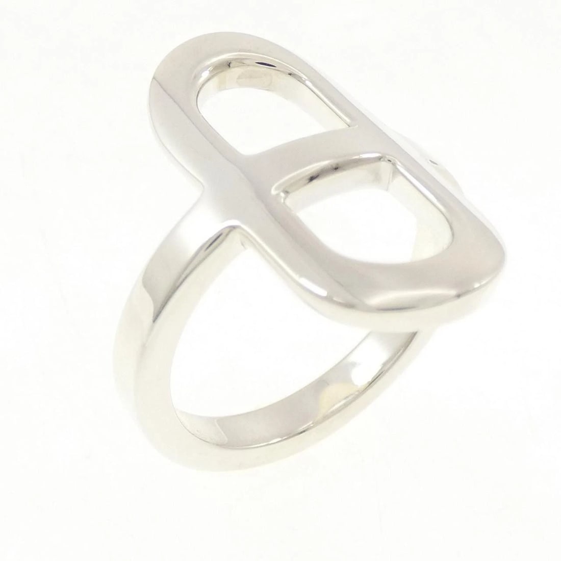 HERMES EVER CHAINE D'ANCRE SMALL RING: Hermes Ever Chaine d'Ancre Small Ring Brand: HERMES Type/Style: Hermes Ring Material: 925Silver, Color: Silver Size: US6 1/4(52) Accessories: None Accessories Notice: When purchasing pre-owned goods,