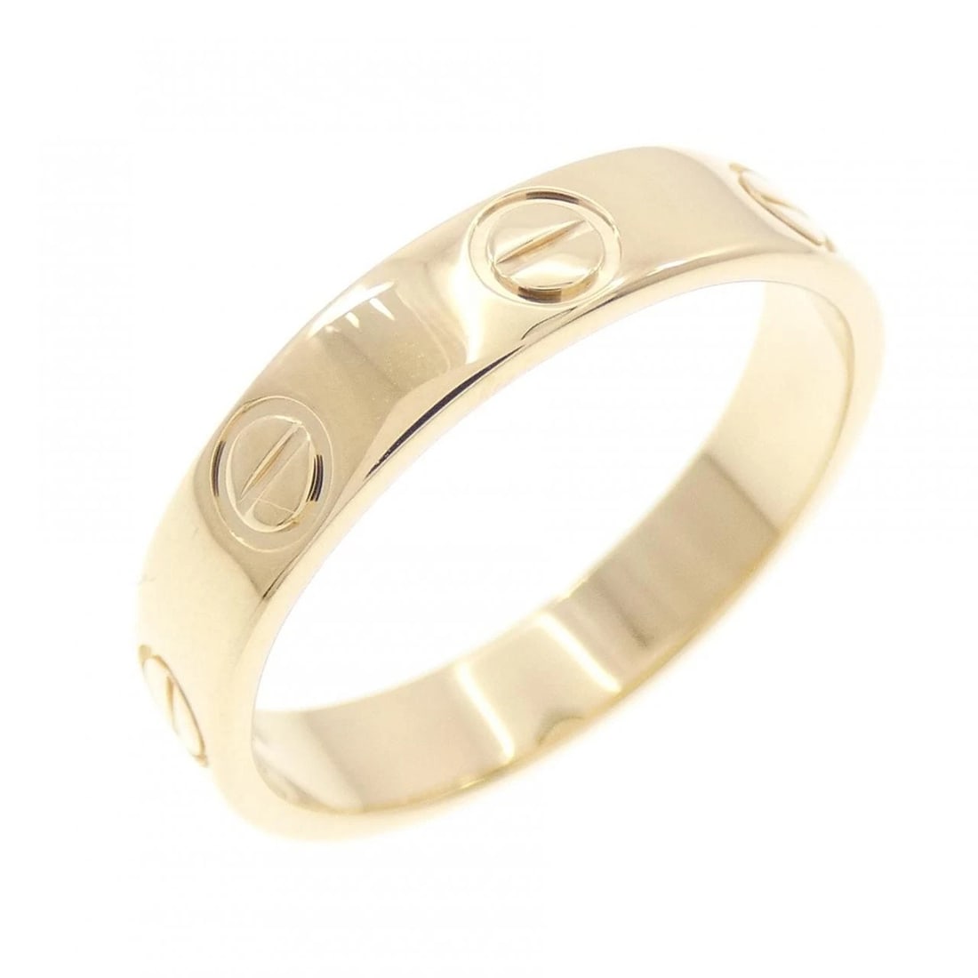 CARTIER MINI LOVE RING: Cartier Mini Love Ring Brand: CARTIER Type/Style: Cartier Ring Material: 750 yellow gold, Color: YEllow Gold Size: US5 1/4(50) Accessories: None Accessories Notice: When purchasing pre-owned goods,