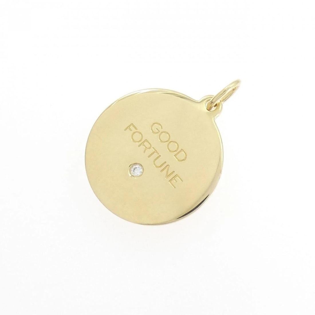 TIFFANY&CO. DIAMOND PENDANT: TIFFANY&Co. Diamond Pendant Brand: TIFFANY&Co. Type/Style: TIFFANY&Co. Pendant/Brooch Material: 750 yellow gold, Main Stone Natural Color: YEllow Gold Size: Actual Size Approx. height x width: 29.8mm