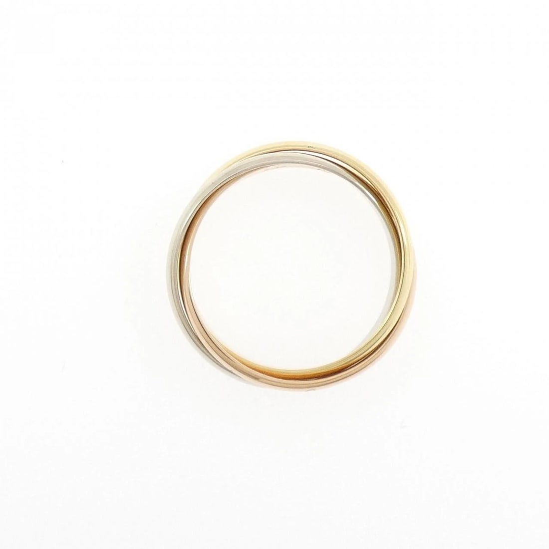 CARTIER TRINITY RING: Cartier Trinity ring Brand: CARTIER Type/Style: Cartier Ring Material: 750 Yellow Gold/750 White Gold/750 Pink Gold, Color: YG,WG,PG Size: US5 3/4(51) Accessories: None Accessories Notice: When