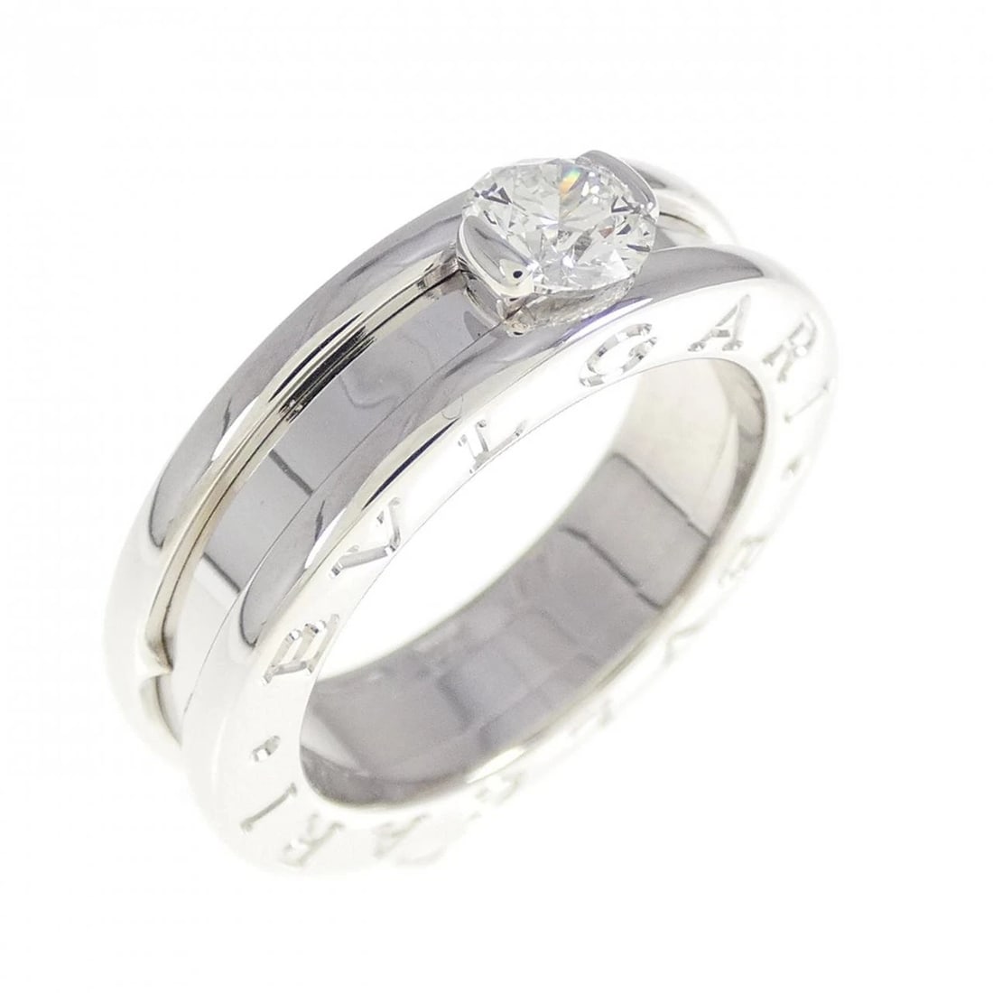 BVLGARI B.ZERO1 RING: Bvlgari B.zero1 Ring Brand: BVLGARI Type/Style: Bulgari Ring Material: 750 white gold, Main Stone Natural Color: White Gold Size: US4(47) Accessories: None Accessories Notice: When purchas