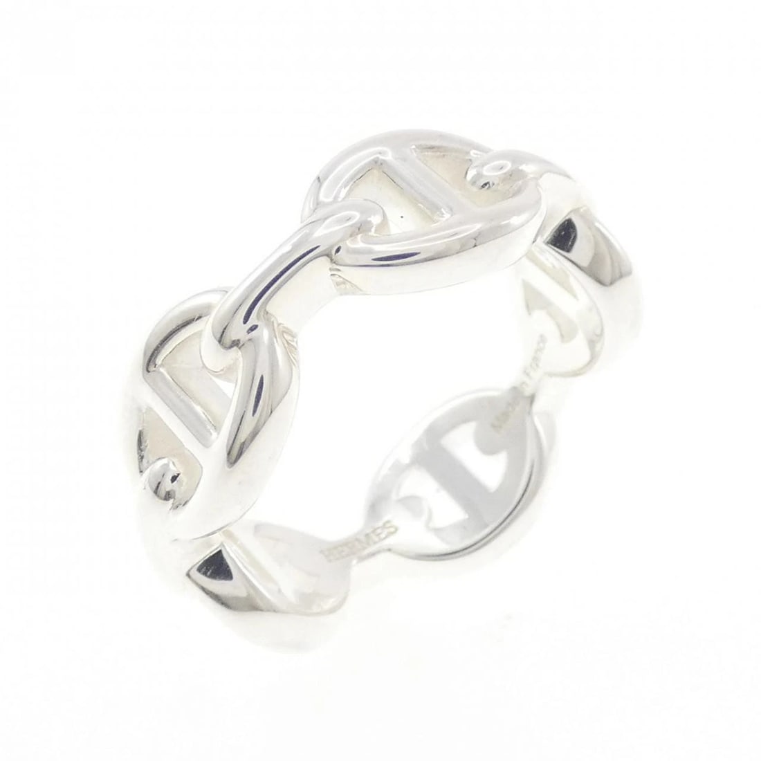 HERMES CHAINE D'ANCRE ENCHAINE RING: Hermes Chaine d'Ancre Enchaine Ring Brand: HERMES Type/Style: Hermes Ring Material: 925Silver, Color: Silver Size: US5 3/4(51) Accessories: None Accessories Notice: When purchasing pre-owned goods,