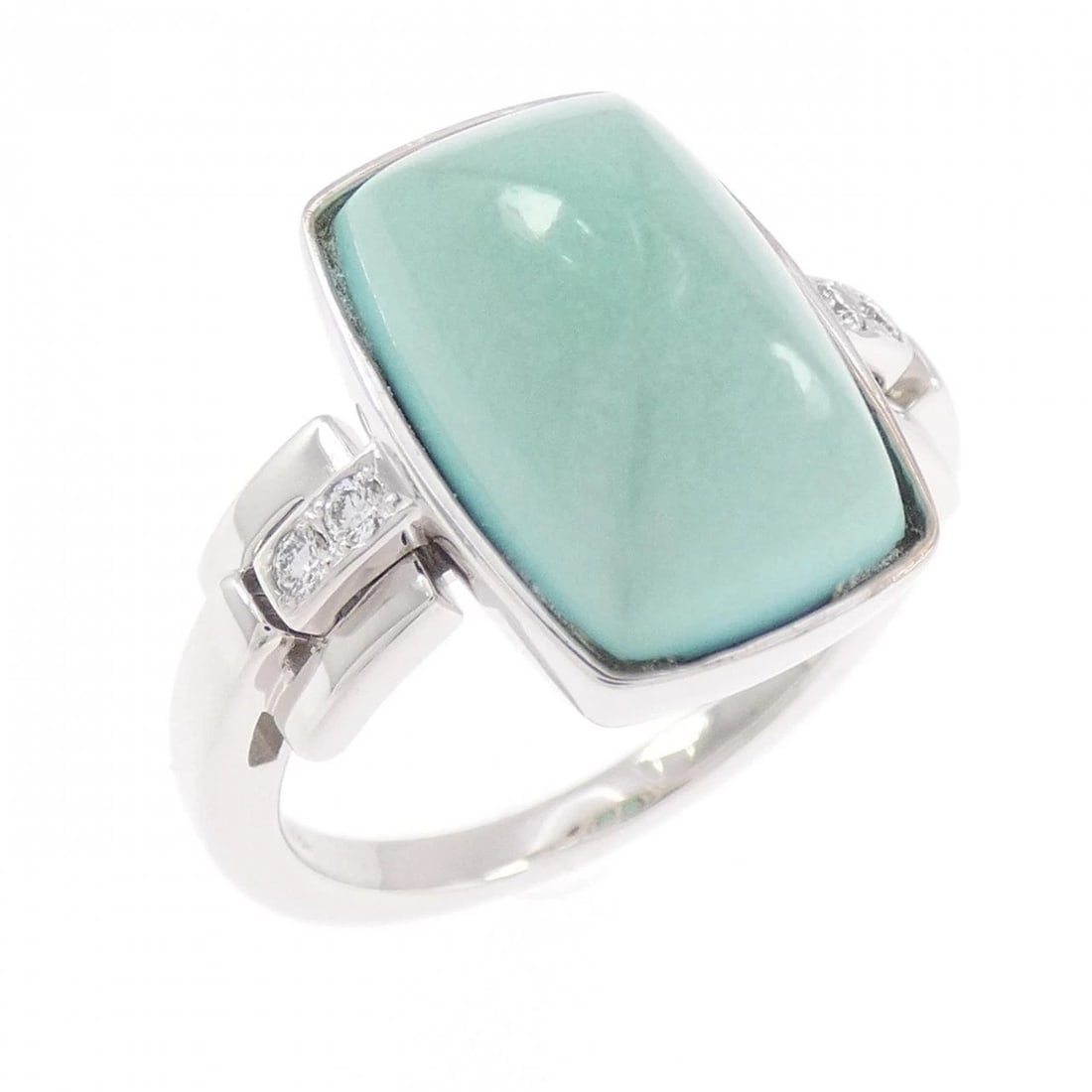 MIKIMOTO TURQUOISE RING: Mikimoto Turquoise Ring Brand: MIKIMOTO Type/Style: Mikimoto Ring Material: K18 white gold, Main Stone Turquoise Color: White Gold Size: US6 3/4 Accessories: None Accessories Notice: When purchasing