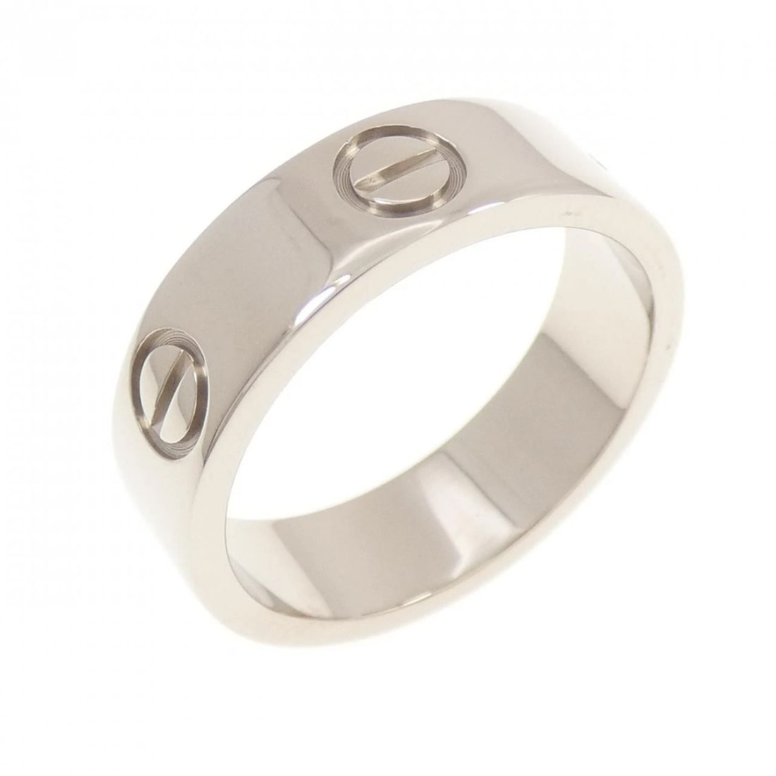 CARTIER LOVE RING: Cartier Love Ring Brand: CARTIER Type/Style: Cartier Ring Material: 750 white gold, Color: White Gold Size: US6(52) Accessories: None Accessories Notice: When purchasing pre-owned goods, please refer