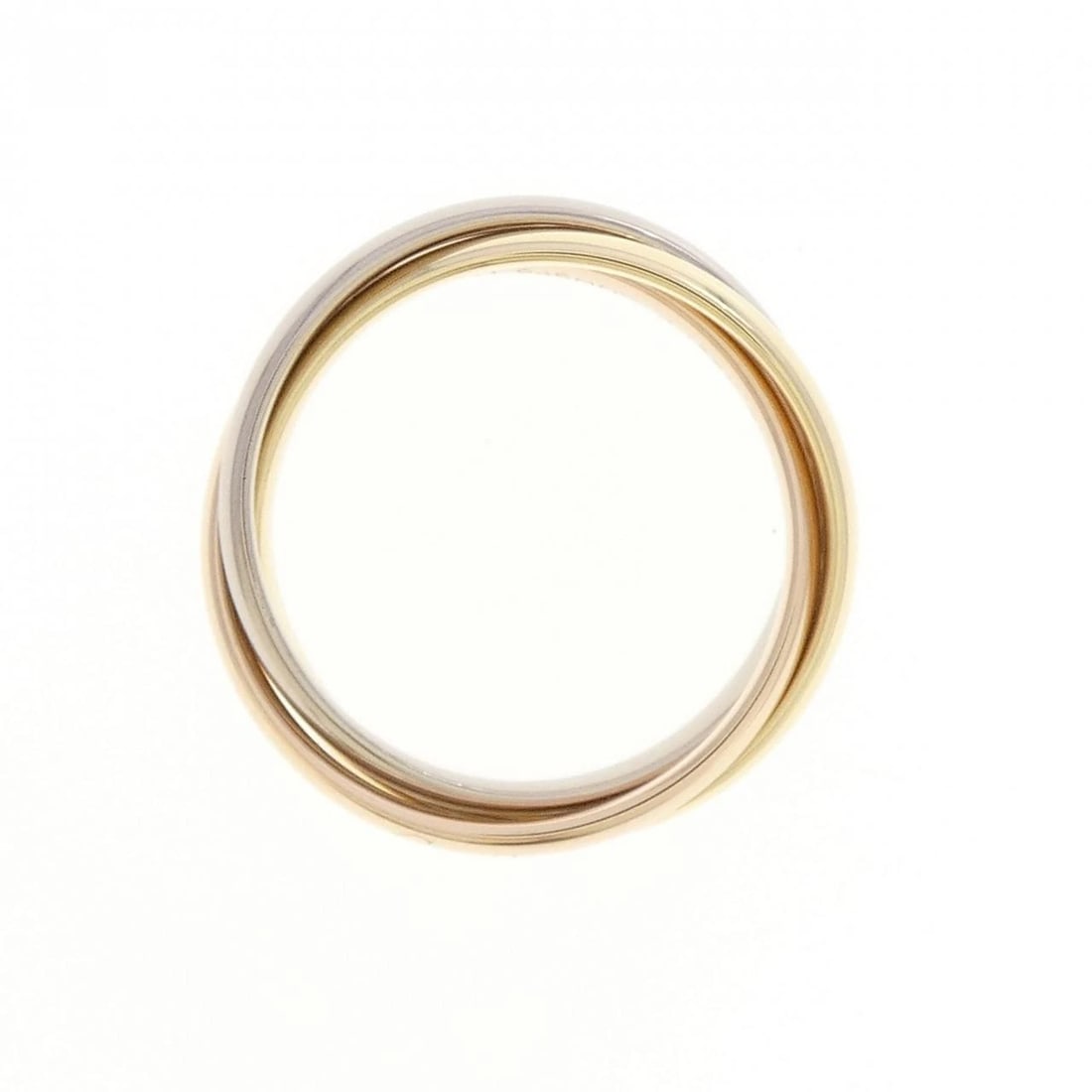 CARTIER TRINITY SMALL RING: Cartier Trinity small ring Brand: CARTIER Type/Style: Cartier Ring Material: 750 Yellow Gold/750 White Gold/750 Pink Gold, Color: YG,PG,WG Size: US5 3/4(51) Accessories: None Accessories Notice: When