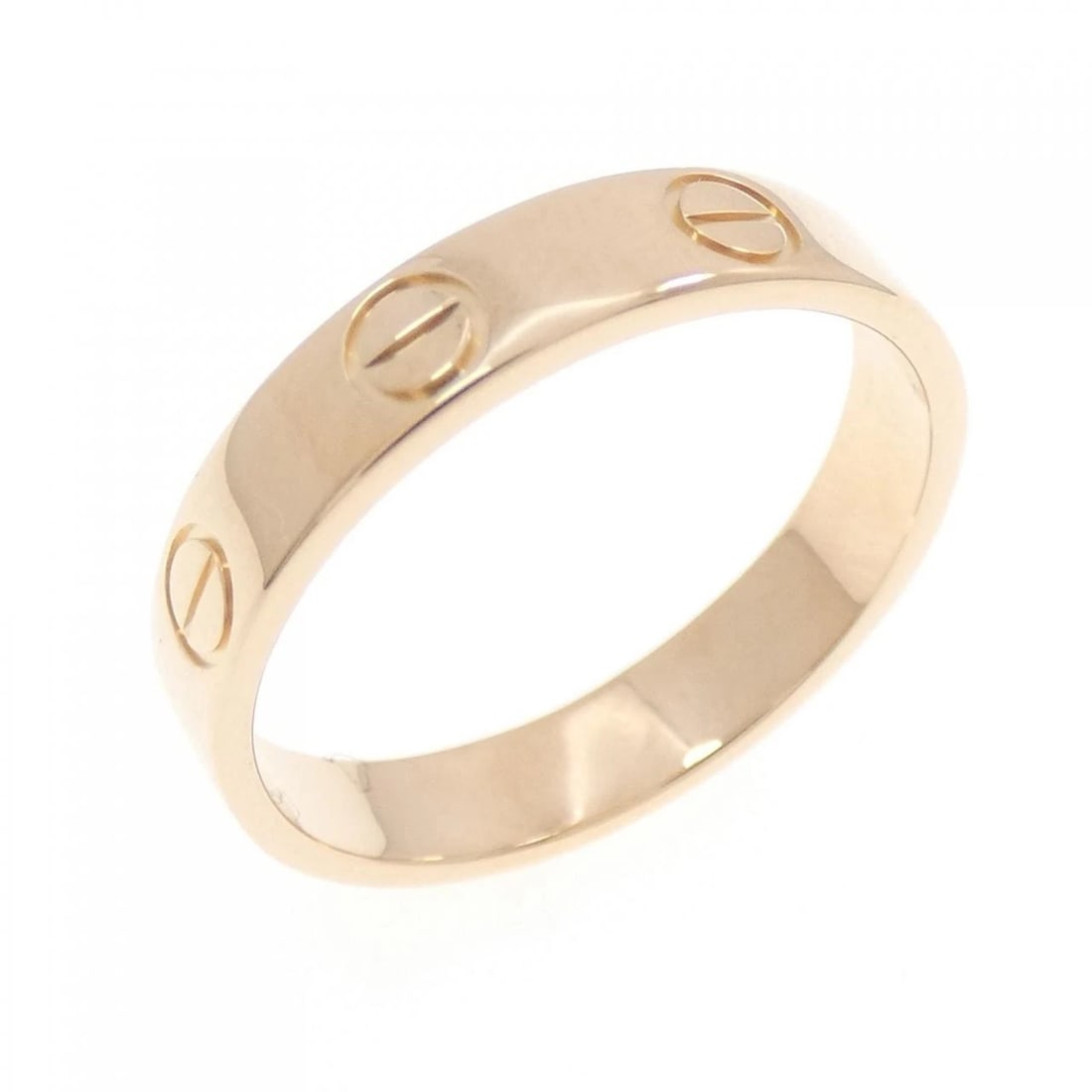 CARTIER MINI LOVE RING: Cartier Mini Love Ring Brand: CARTIER Type/Style: Cartier Ring Material: 750 Pink Gold, Color: Pink gold Size: US5 3/4(51) Accessories: None Accessories Notice: When purchasing pre-owned goods,