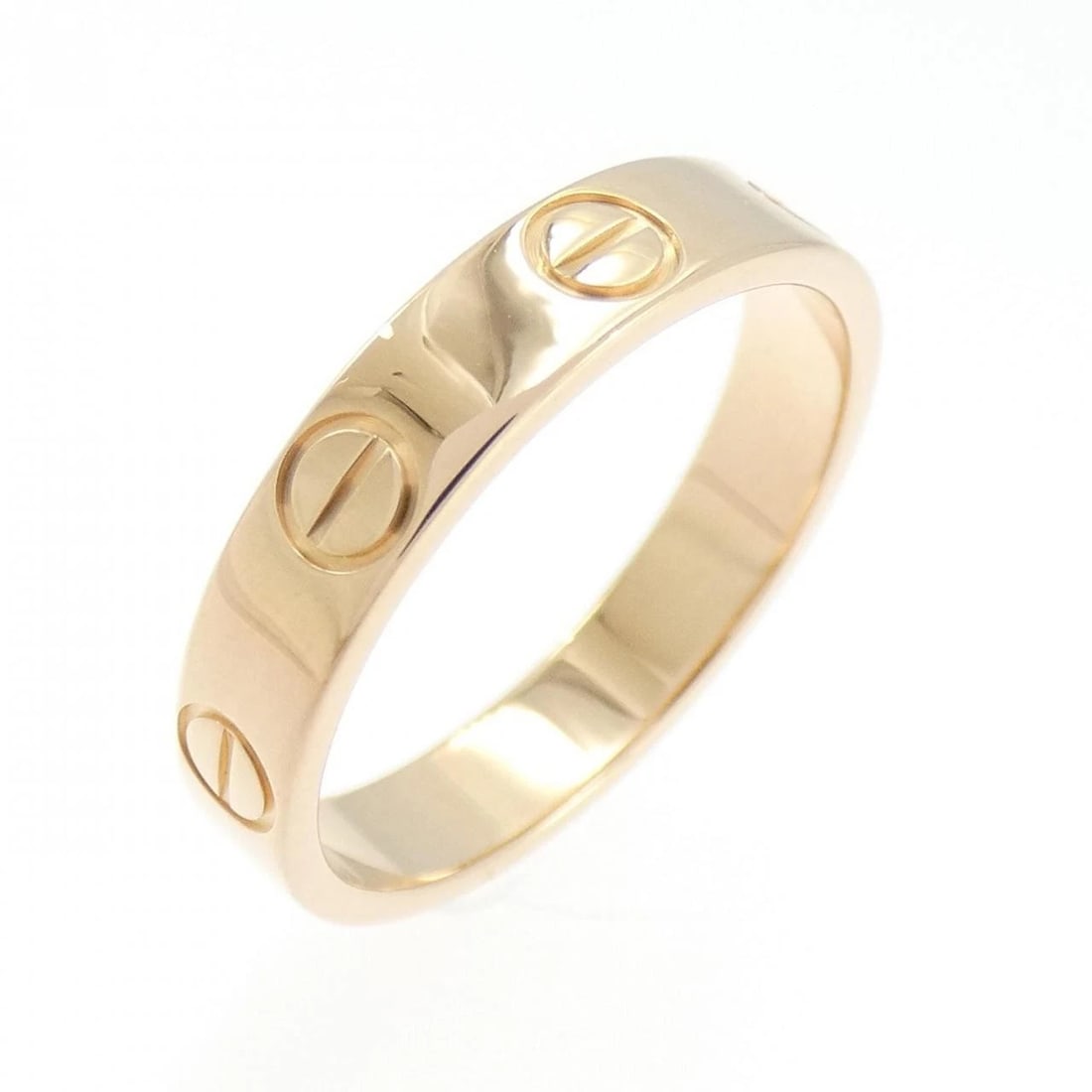 CARTIER MINI LOVE RING: Cartier Mini Love Ring Brand: CARTIER Type/Style: Cartier ring Material: 750 Pink Gold, Color: Pink gold Size: US4 1/2(48) Accessories: None Accessories Notice: When purchasing pre-owned goods,
