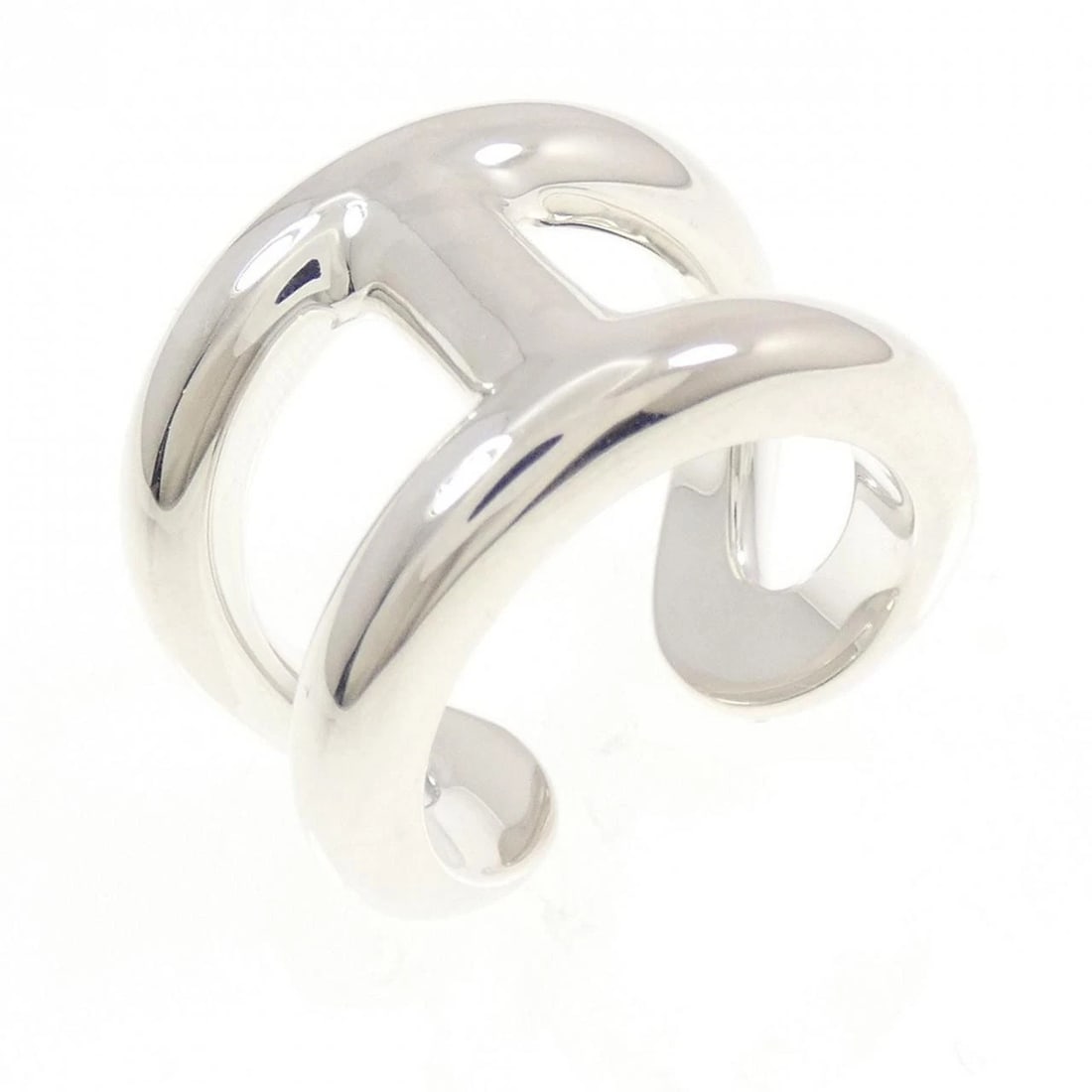 HERMES OSMOS LARGE RING: Hermes Osmos Large Ring Brand: HERMES Type/Style: Hermes Ring Material: 925Silver, Color: Silver Size: US7(54) Accessories: None Accessories Notice: When purchasing pre-owned goods, please refer to