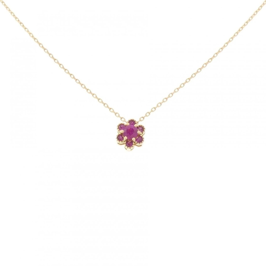 PONTE VECCHIO RUBY NECKLACE: Ponte Vecchio Ruby Necklace Brand: Ponte Vecchio Type/Style: Ponte Vecchio Necklace Material: 750 yellow gold, Main Stone Ruby Color: YELLOW GOLD Size: length36?40cmActual Size Pendant length approx.