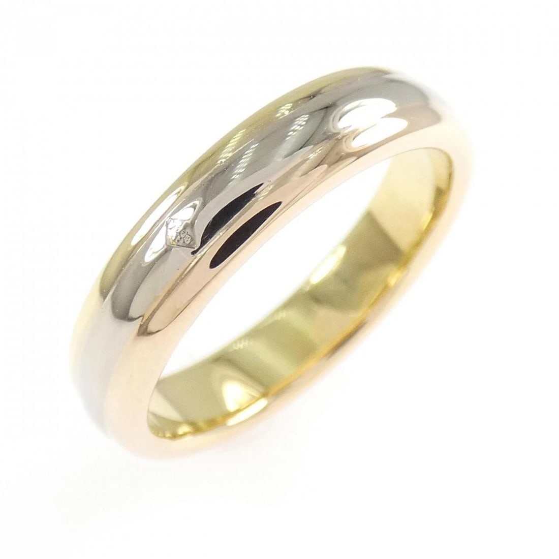 CARTIER THREE-COLOR WEDDING RING: Cartier Three-Color Wedding Ring Brand: CARTIER Type/Style: Cartier Ring Material: 750 Yellow Gold/750 White Gold/750 Pink Gold, Color: WYG,WG,PG Size: US6 1/2(53) Accessories: None Accessories