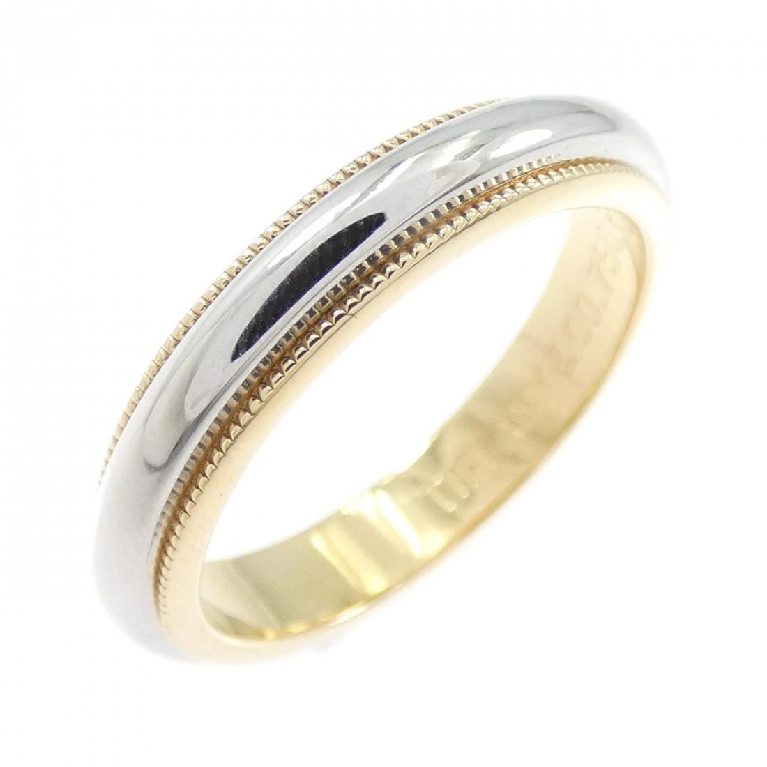 TIFFANY & CO. MILGRAIN RING: TIFFANY & Co. Milgrain Ring Brand: TIFFANY&Co. Type/Style: TIFFANY & Co. Ring Material: Platinum950, Color: SILVER Size: US5 Accessories: None Accessories Notice: When purchasing pre-owned goods,