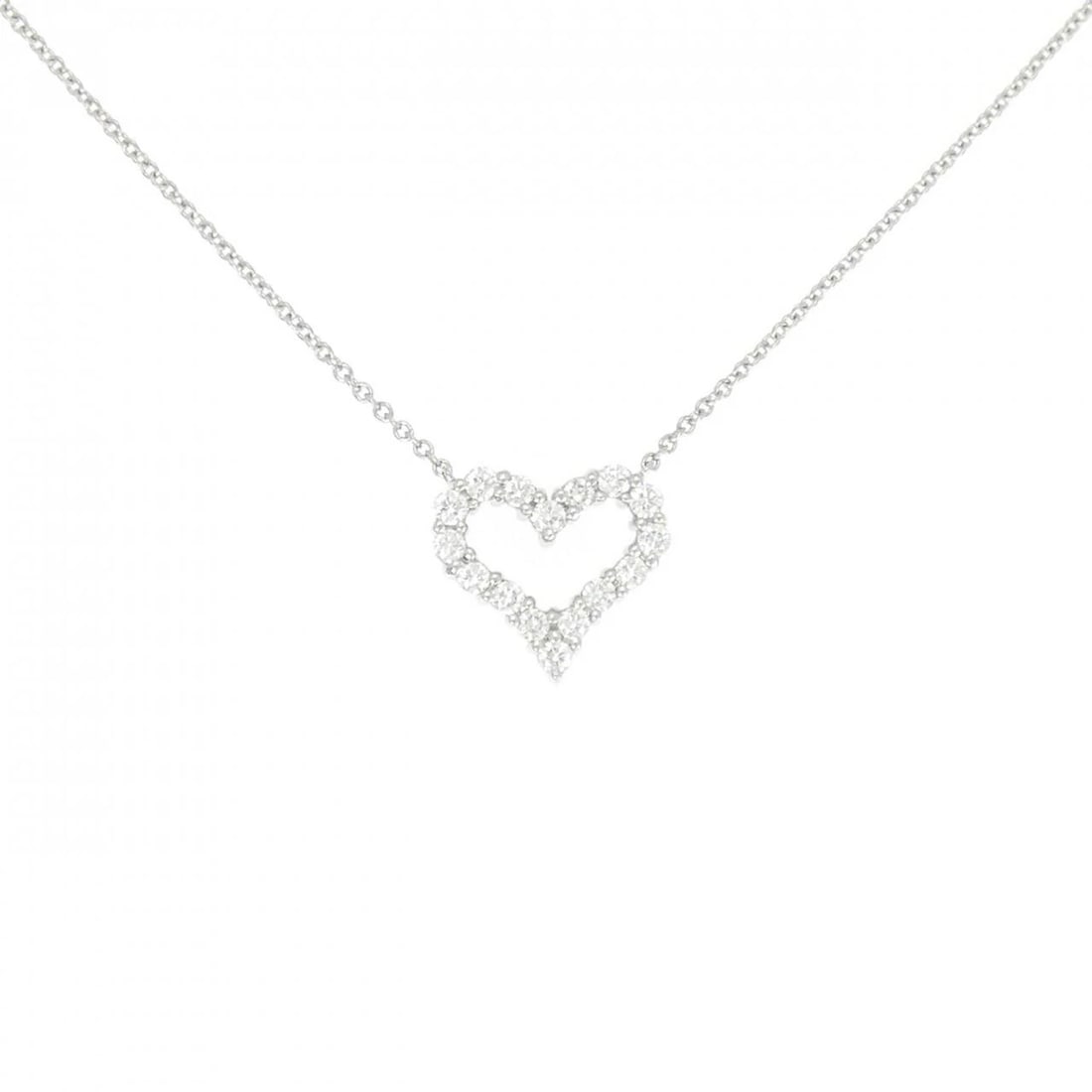 TIFFANY&CO. SENTIMENTAL HEART MINI NECKLACE: TIFFANY&Co. Sentimental Heart Mini Necklace Brand: TIFFANY&Co. Type/Style: TIFFANY&Co. Necklace Material: Platinum950, Main Stone Natural Color: SILVER Size: Length42cm Actual Size Pendant length